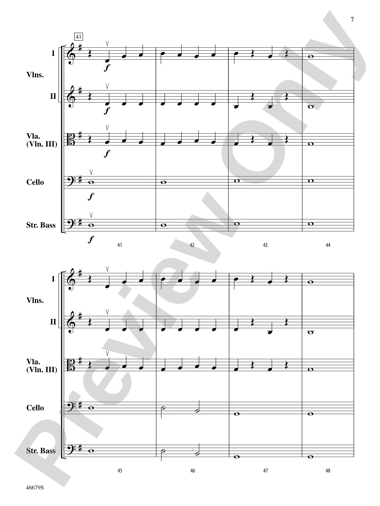 Three Tchaikovsky Themes: String Orchestra Conductor Score & Parts