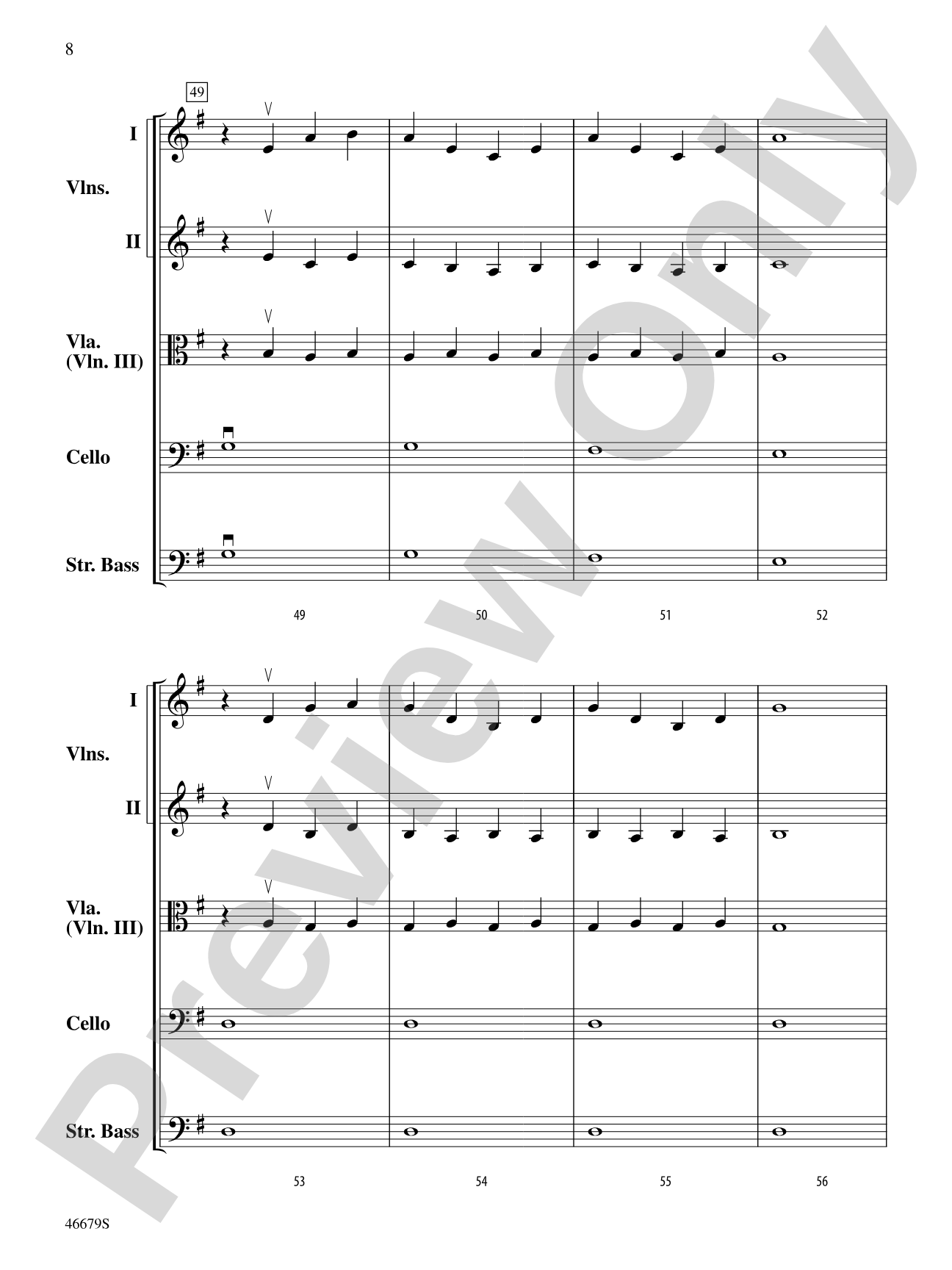 Three Tchaikovsky Themes: String Orchestra Conductor Score & Parts