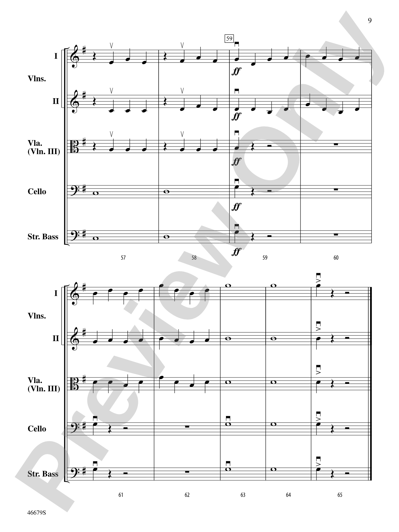 Three Tchaikovsky Themes: String Orchestra Conductor Score & Parts