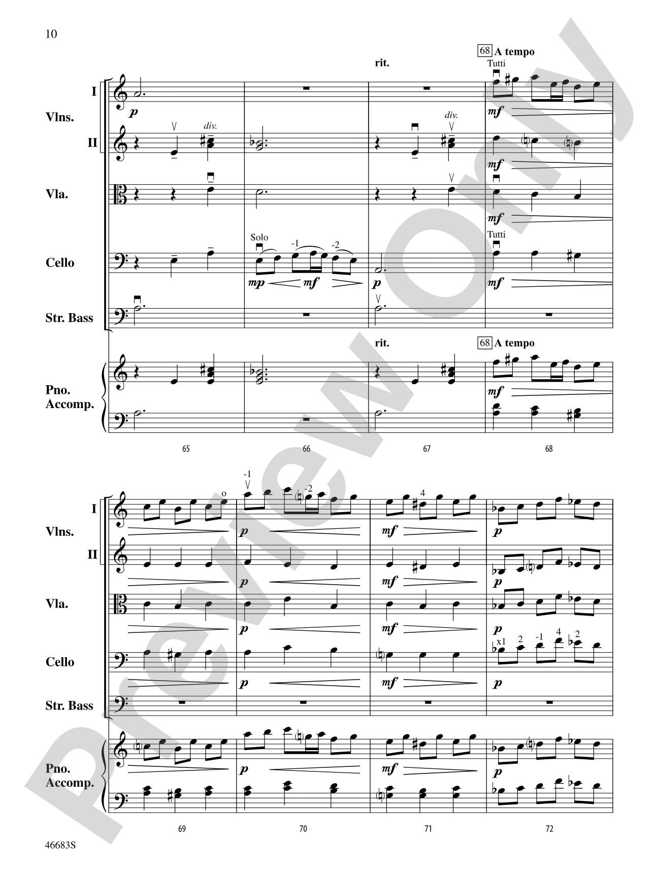 Legend of Asturias: String Orchestra Conductor Score & Parts