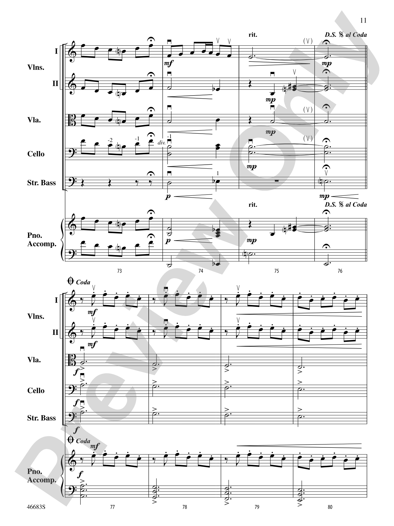 Legend of Asturias: String Orchestra Conductor Score & Parts
