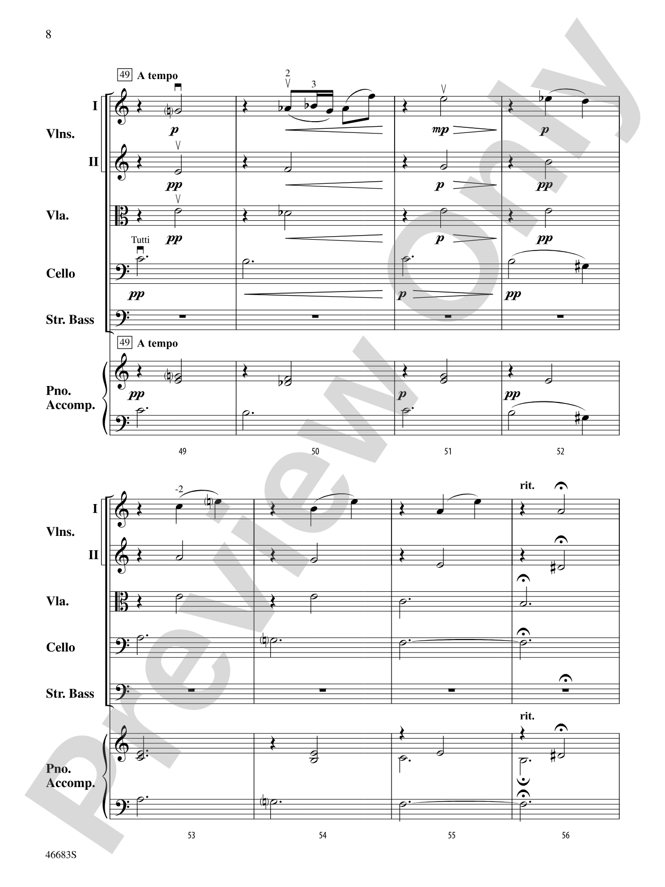 Legend of Asturias: String Orchestra Conductor Score & Parts
