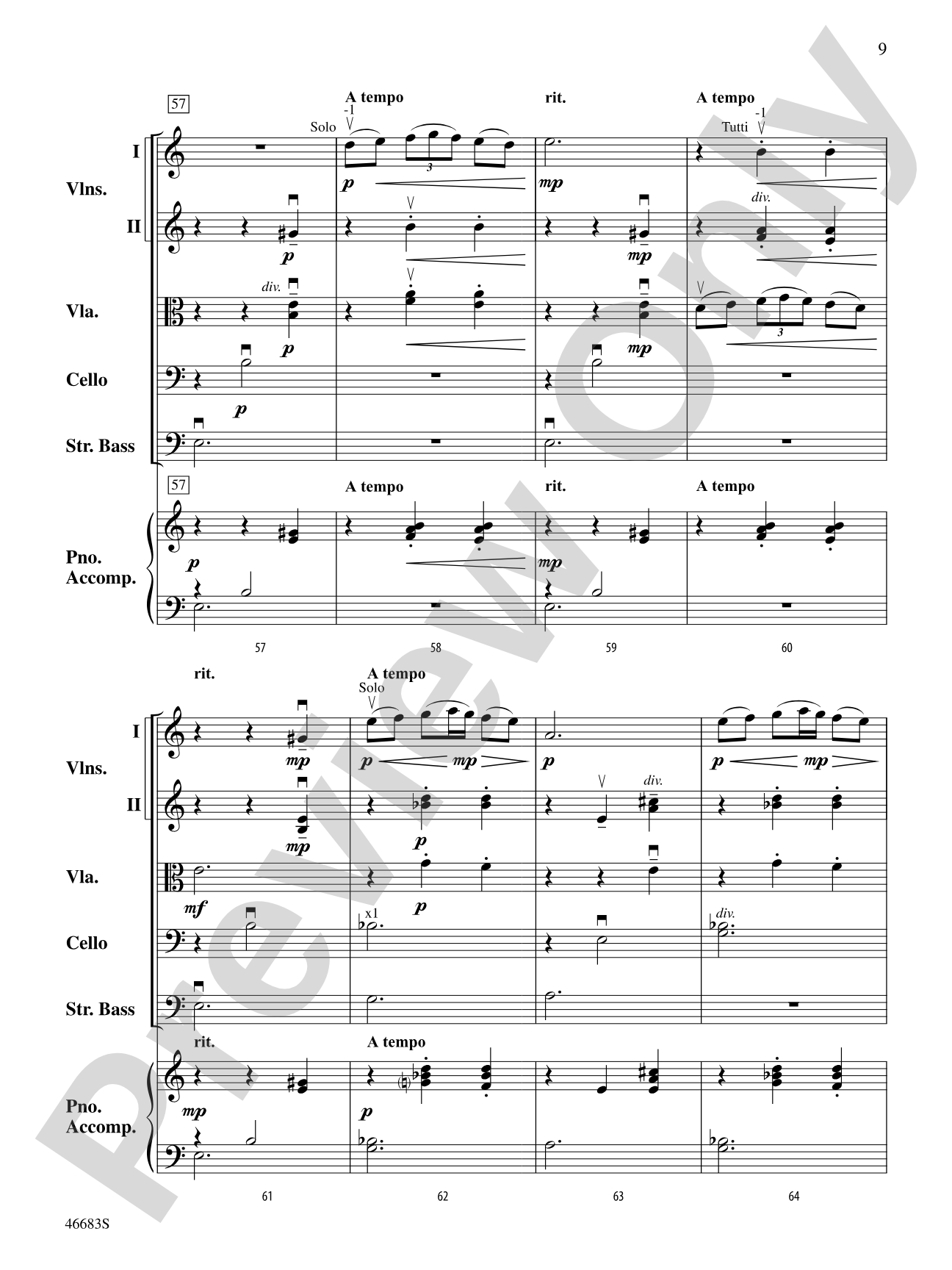 Legend of Asturias: String Orchestra Conductor Score & Parts