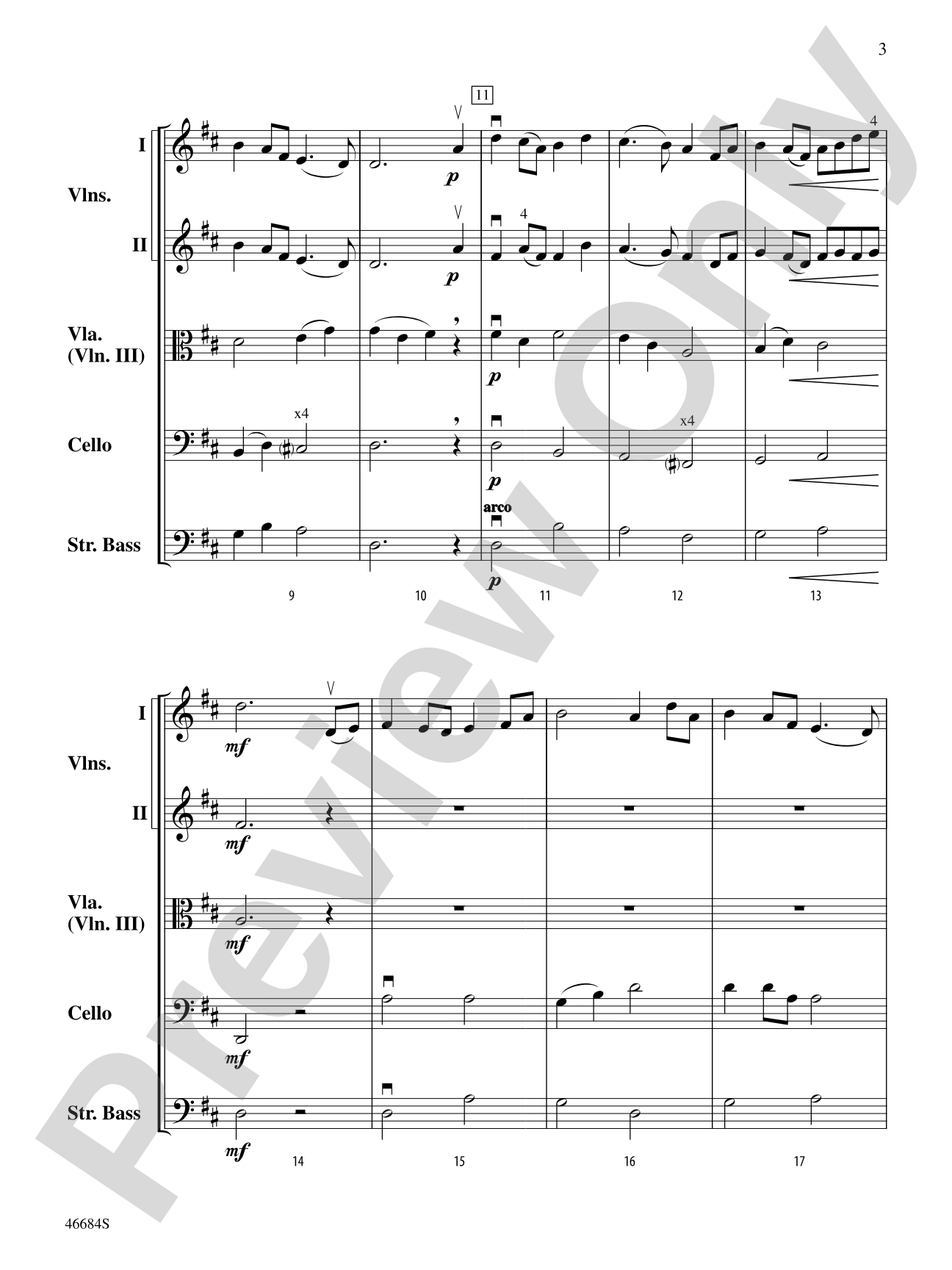 Down by the Salley Gardens: String Orchestra Conductor Score & Parts