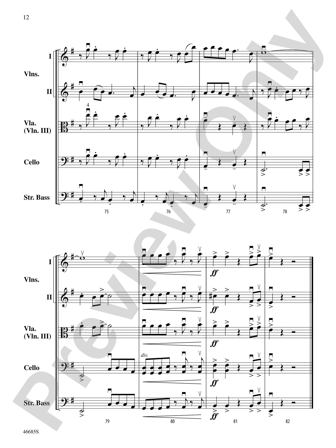 L'improviste Vignette: String Orchestra Conductor Score & Parts