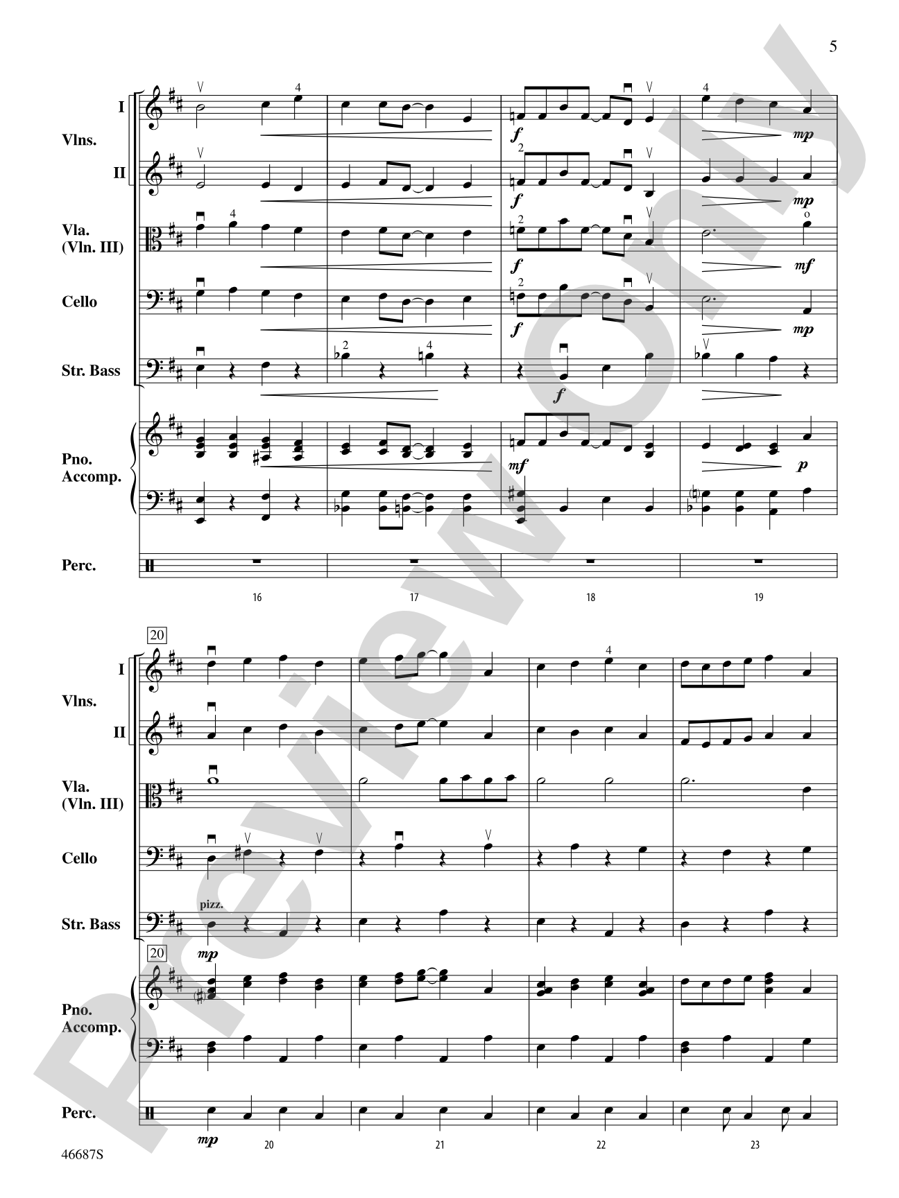 The Syncopated Clock: String Orchestra Conductor Score & Parts