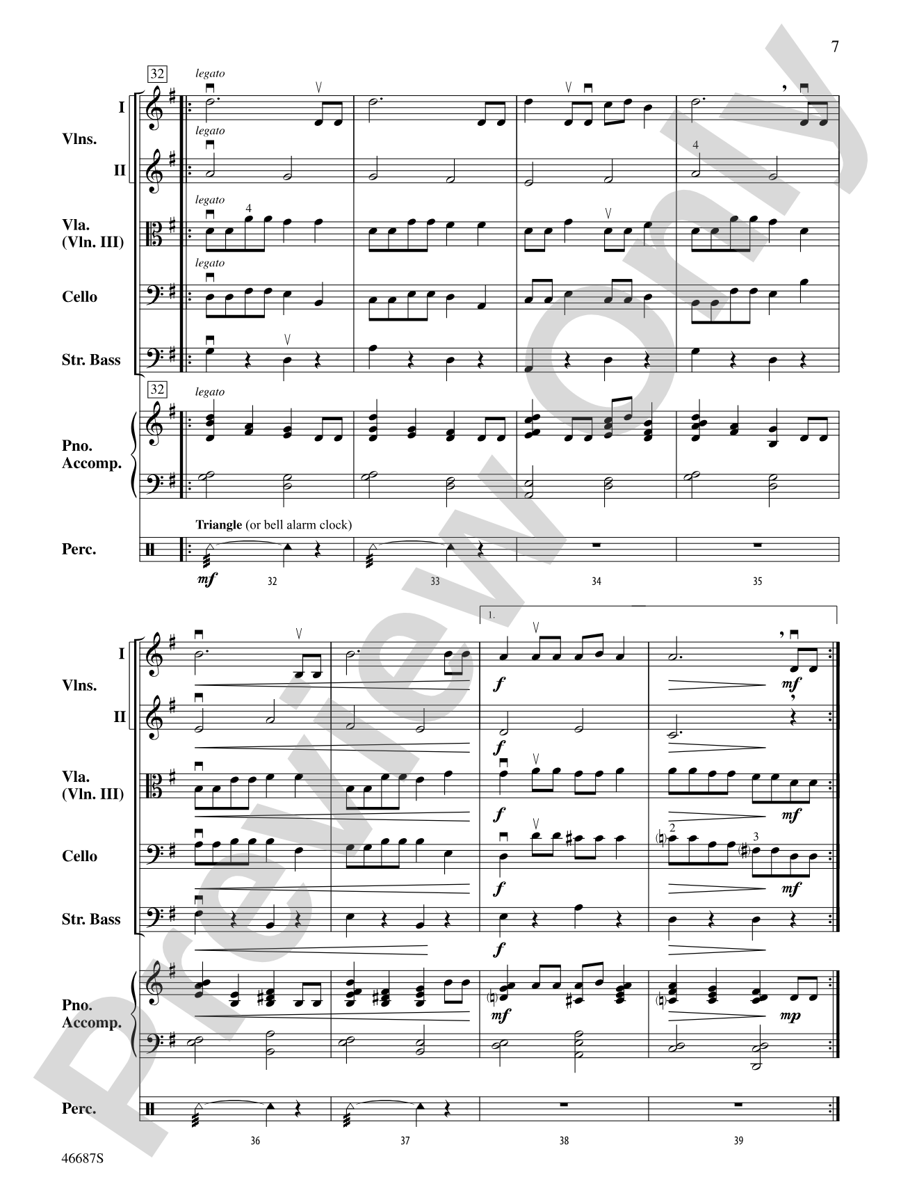 The Syncopated Clock: String Orchestra Conductor Score & Parts