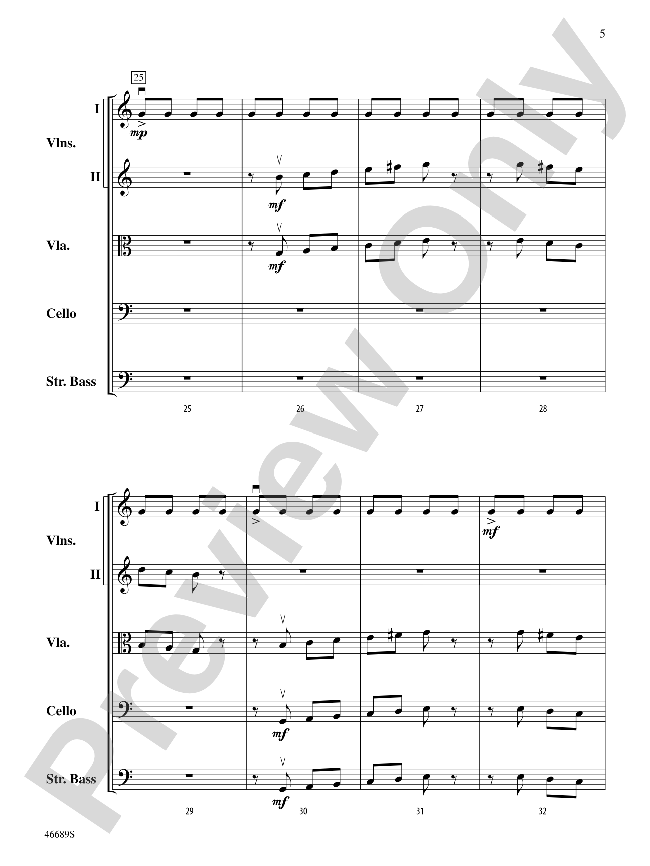 Presto: String Orchestra Conductor Score & Parts