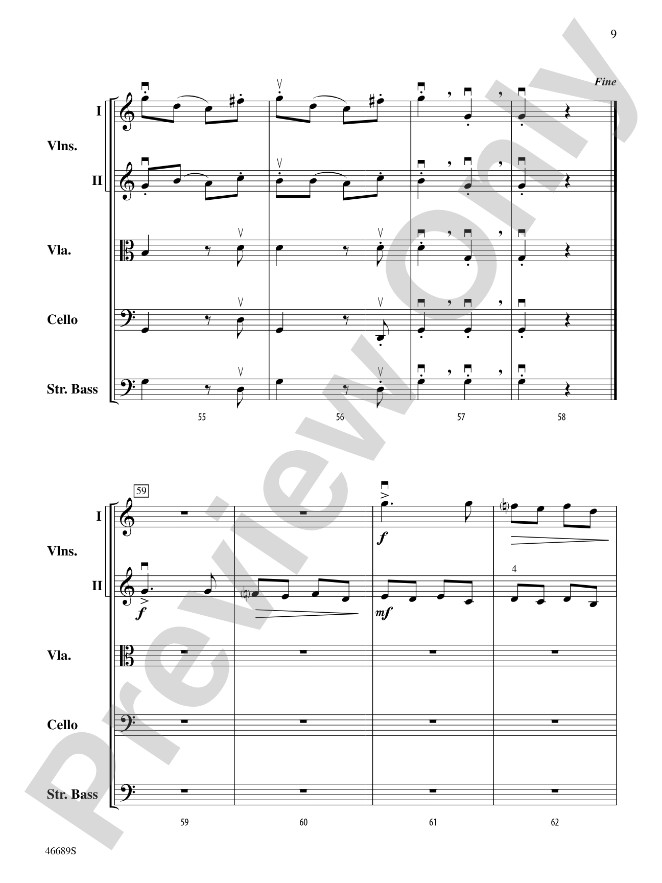 Presto: String Orchestra Conductor Score & Parts