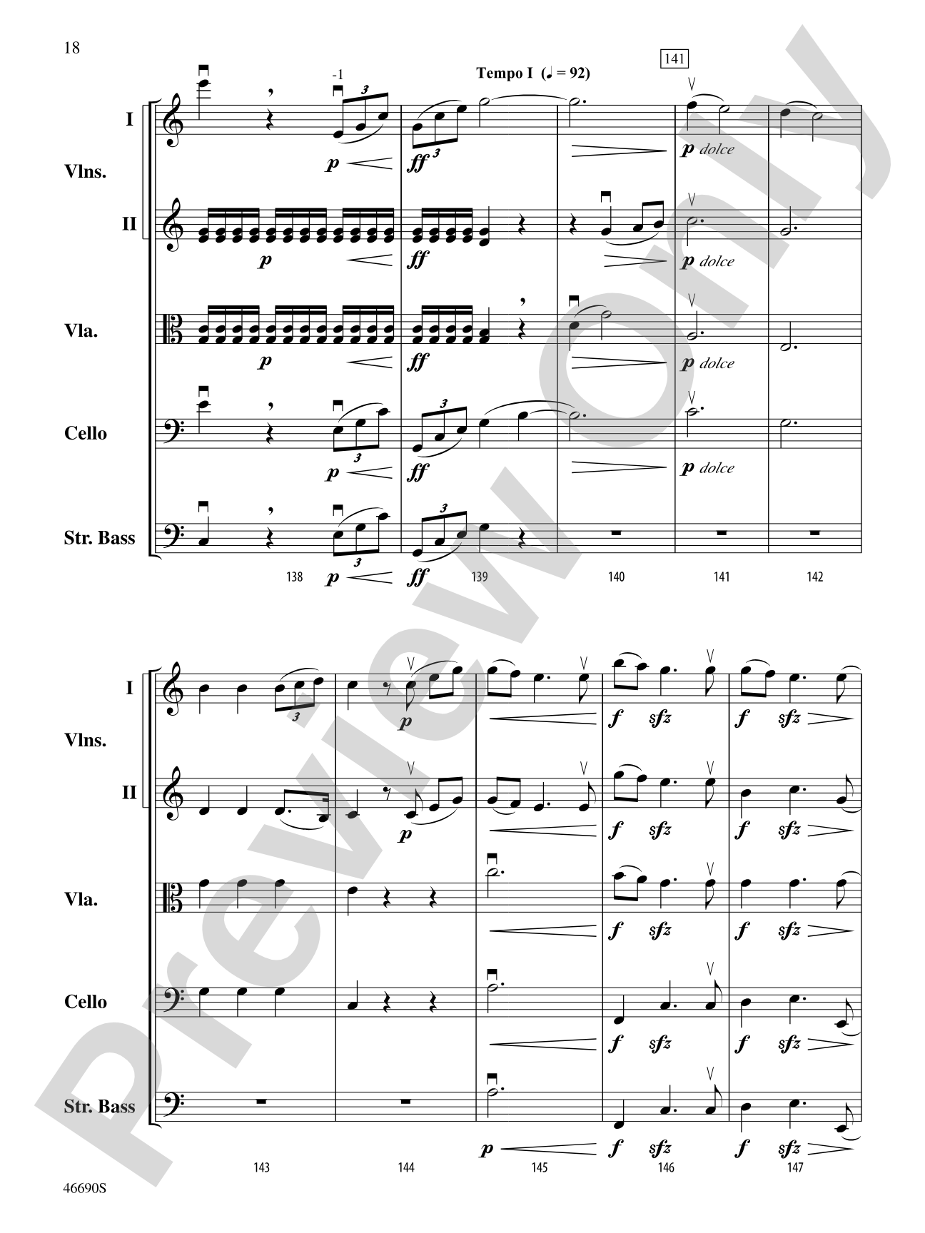 Symphony No. 5 in C Minor, Op. 67: String Orchestra Conductor Score & Parts