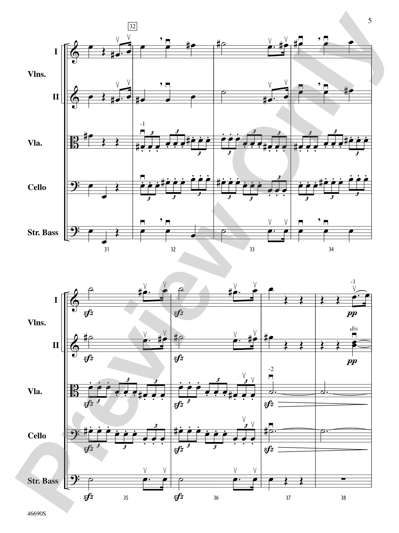 Symphony No. 5 in C Minor, Op. 67: String Orchestra Conductor Score & Parts