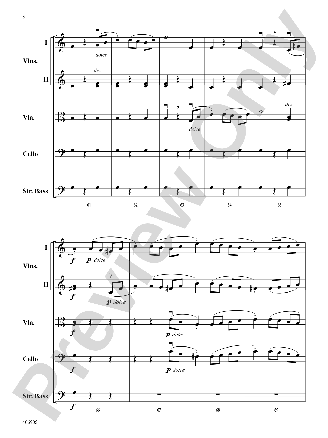 Symphony No. 5 in C Minor, Op. 67: String Orchestra Conductor Score & Parts