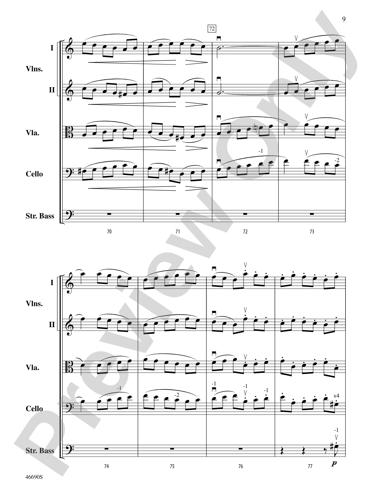 Symphony No. 5 in C Minor, Op. 67: String Orchestra Conductor Score & Parts