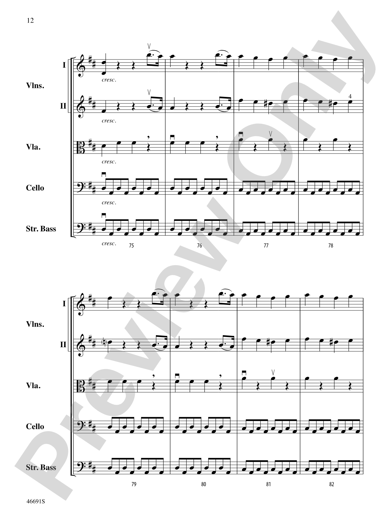 Overture to Il signor Bruschino: String Orchestra Conductor Score & Parts