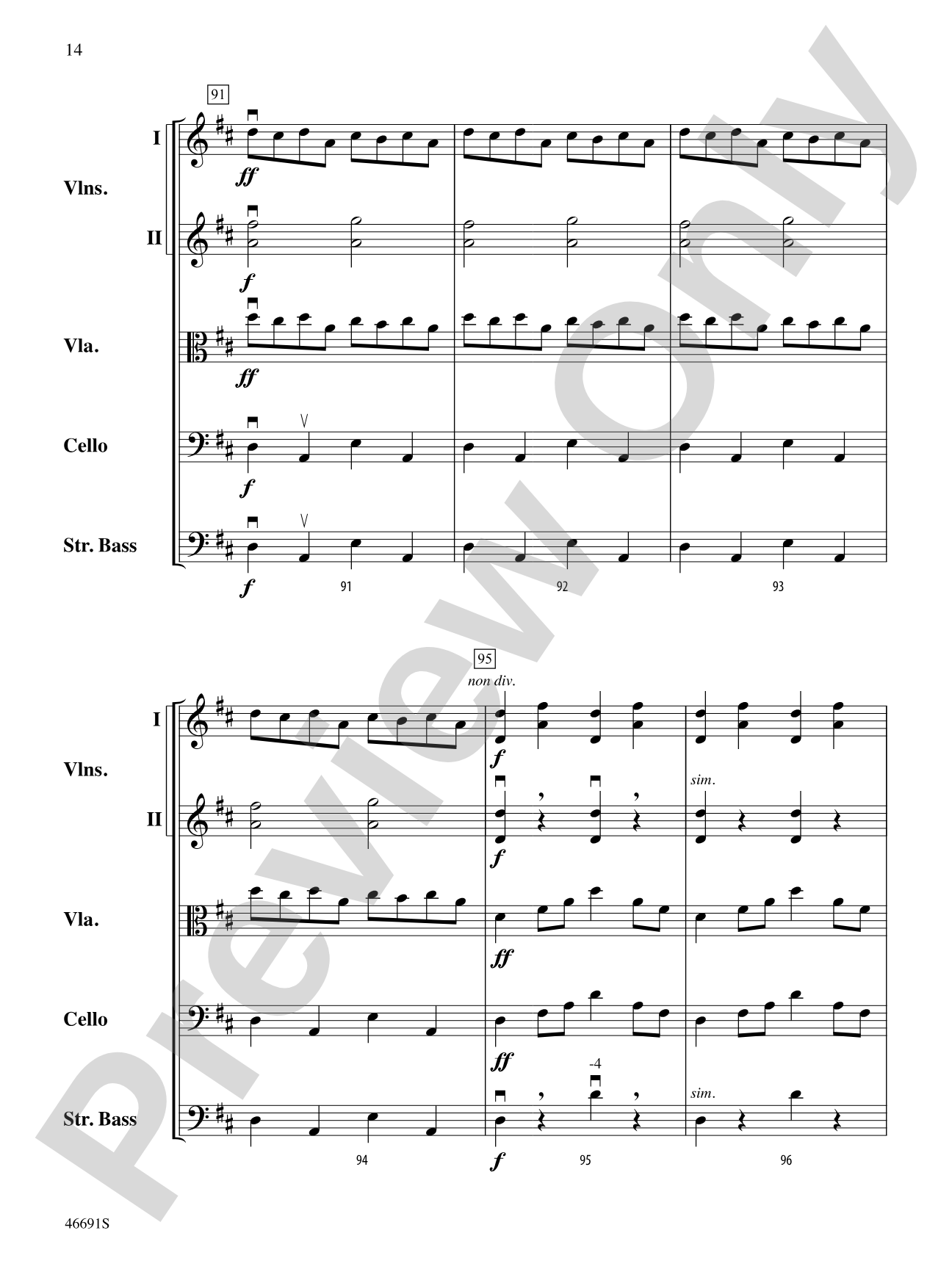 Overture to Il signor Bruschino: String Orchestra Conductor Score & Parts