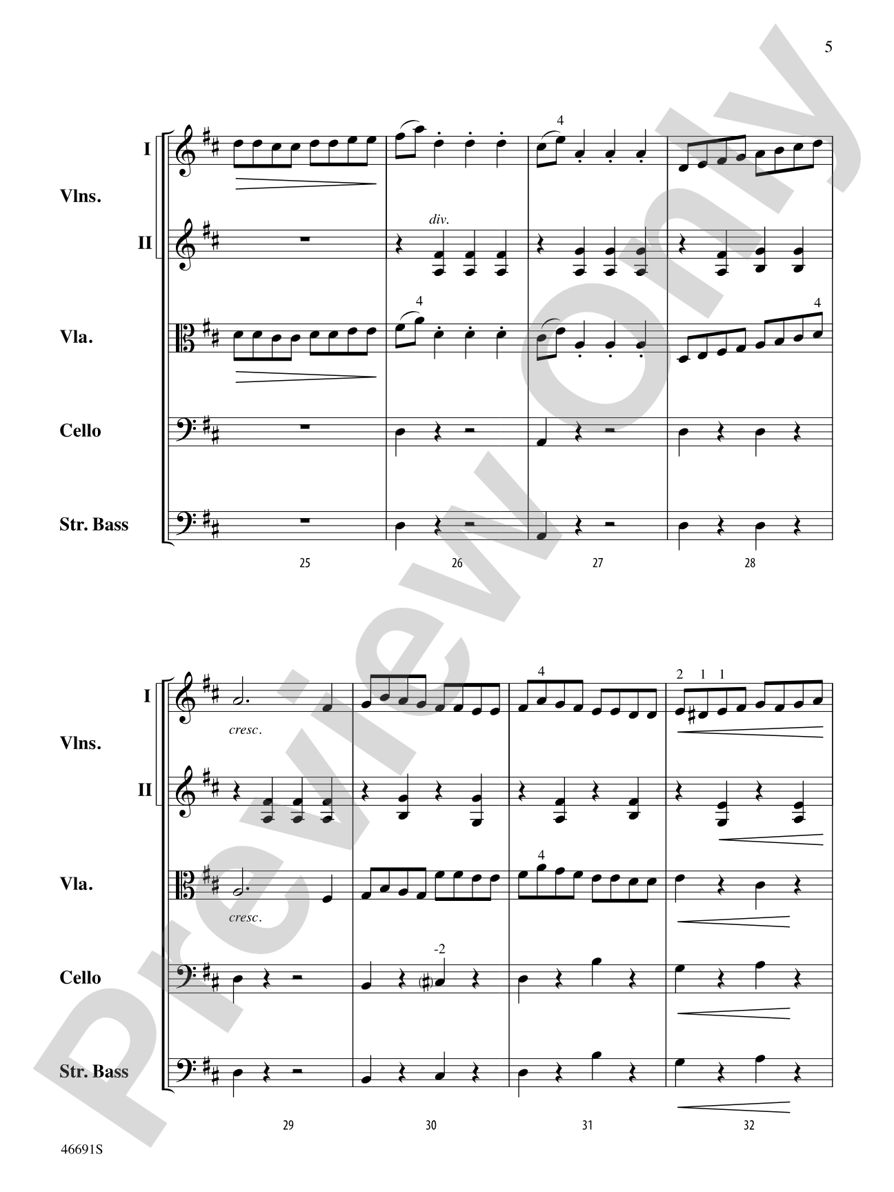 Overture to Il signor Bruschino: String Orchestra Conductor Score & Parts