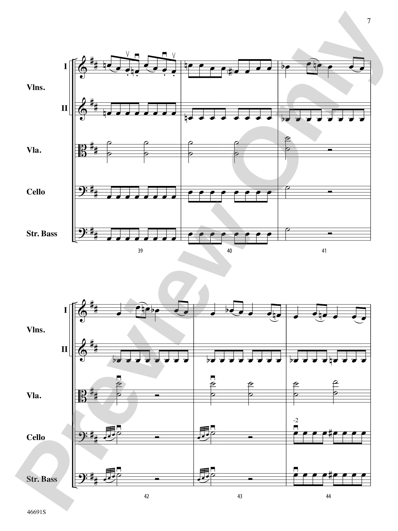 Overture to Il signor Bruschino: String Orchestra Conductor Score & Parts