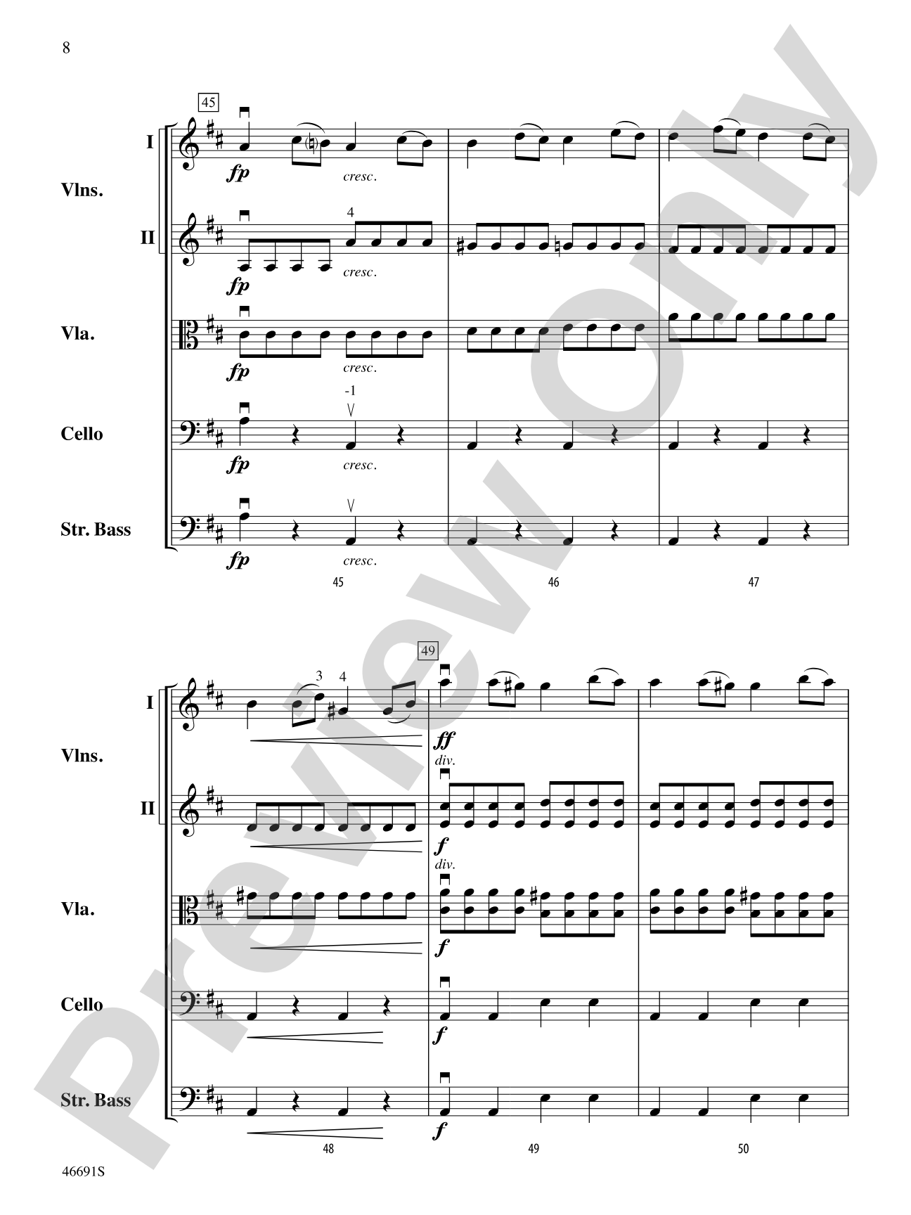 Overture to Il signor Bruschino: String Orchestra Conductor Score & Parts
