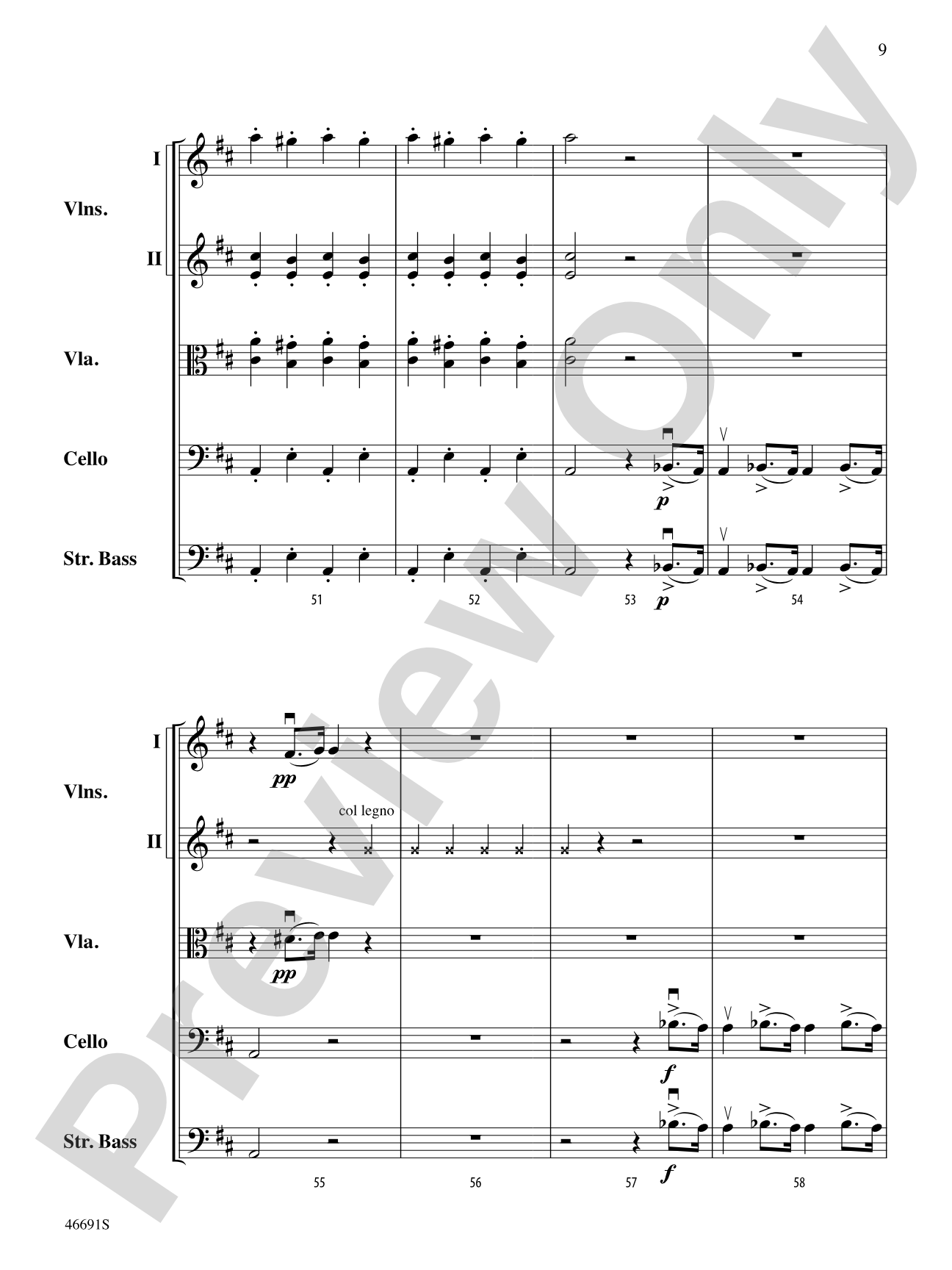 Overture to Il signor Bruschino: String Orchestra Conductor Score & Parts
