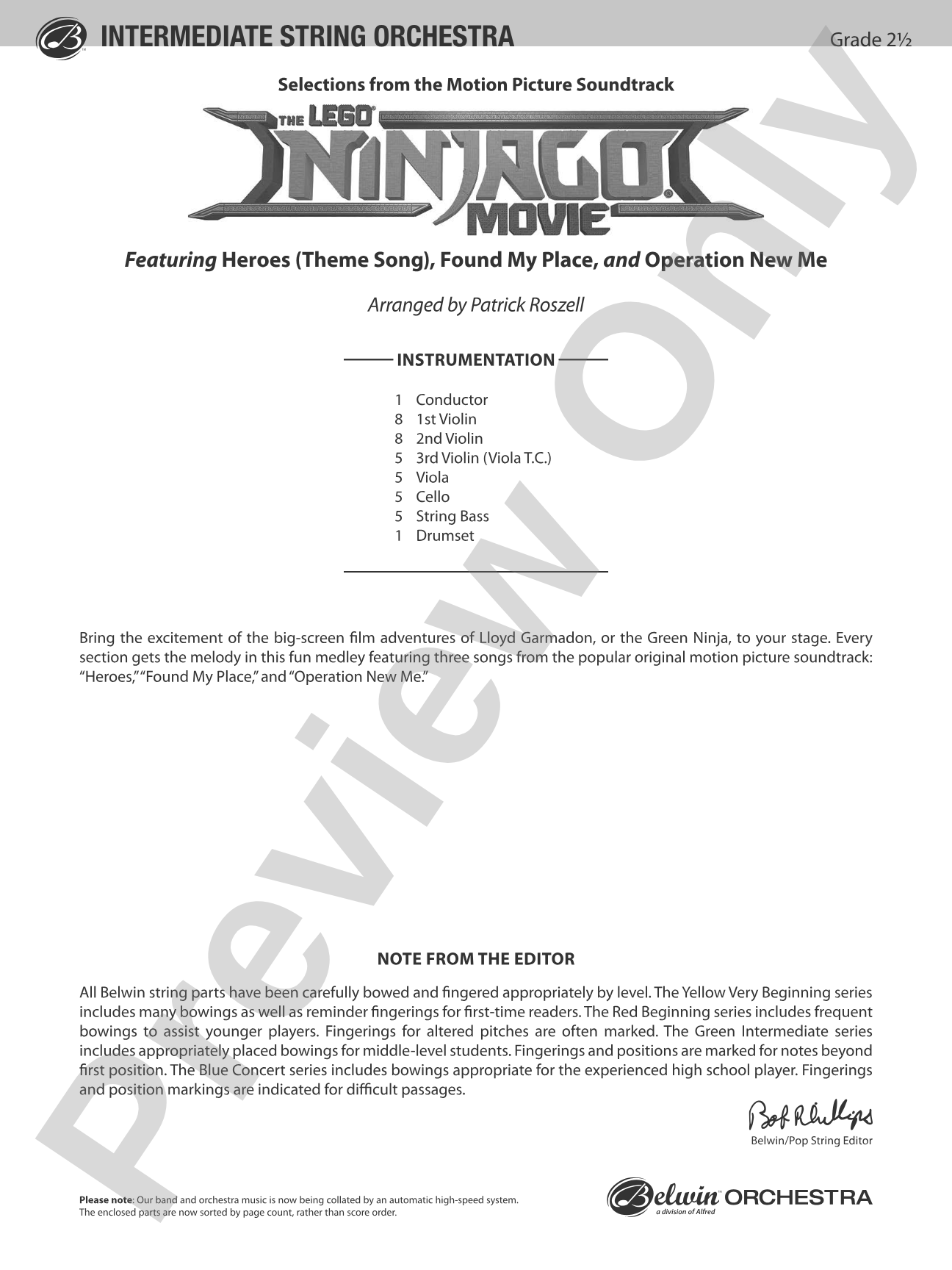 The LEGO® Ninjago® Movie™: Selections from the Motion Picture Soundtrack: Score