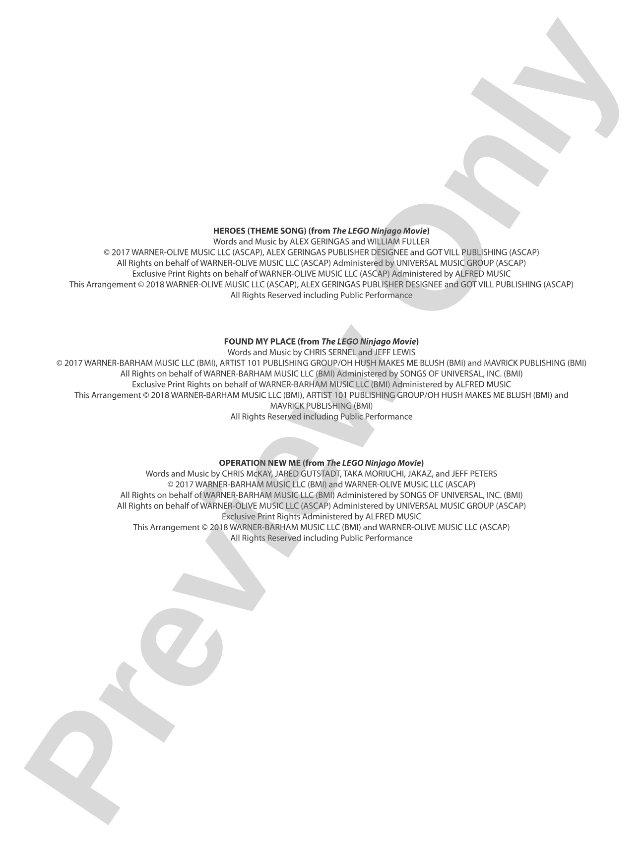 The LEGO® Ninjago® Movie™: Selections from the Motion Picture Soundtrack: Score