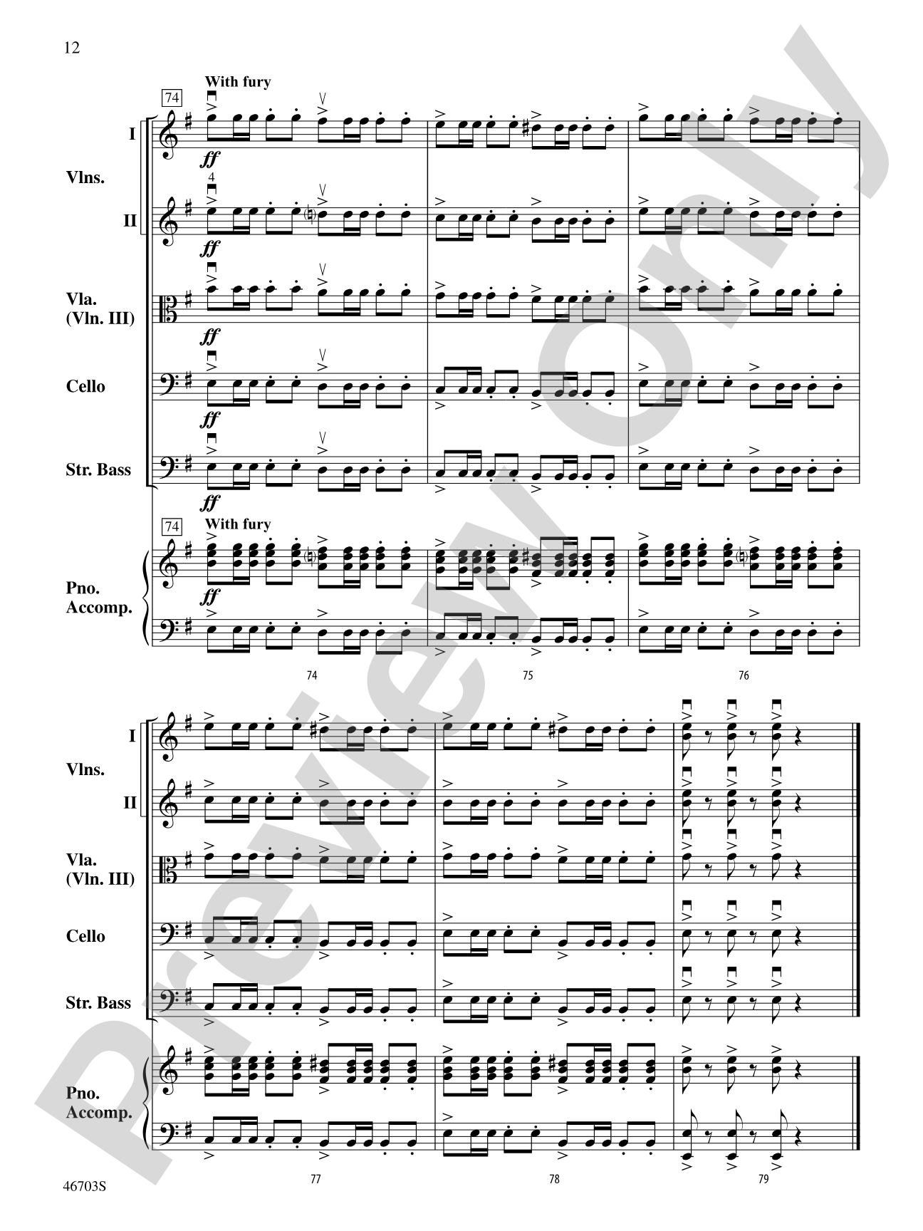 Danza Española: String Orchestra Conductor Score & Parts