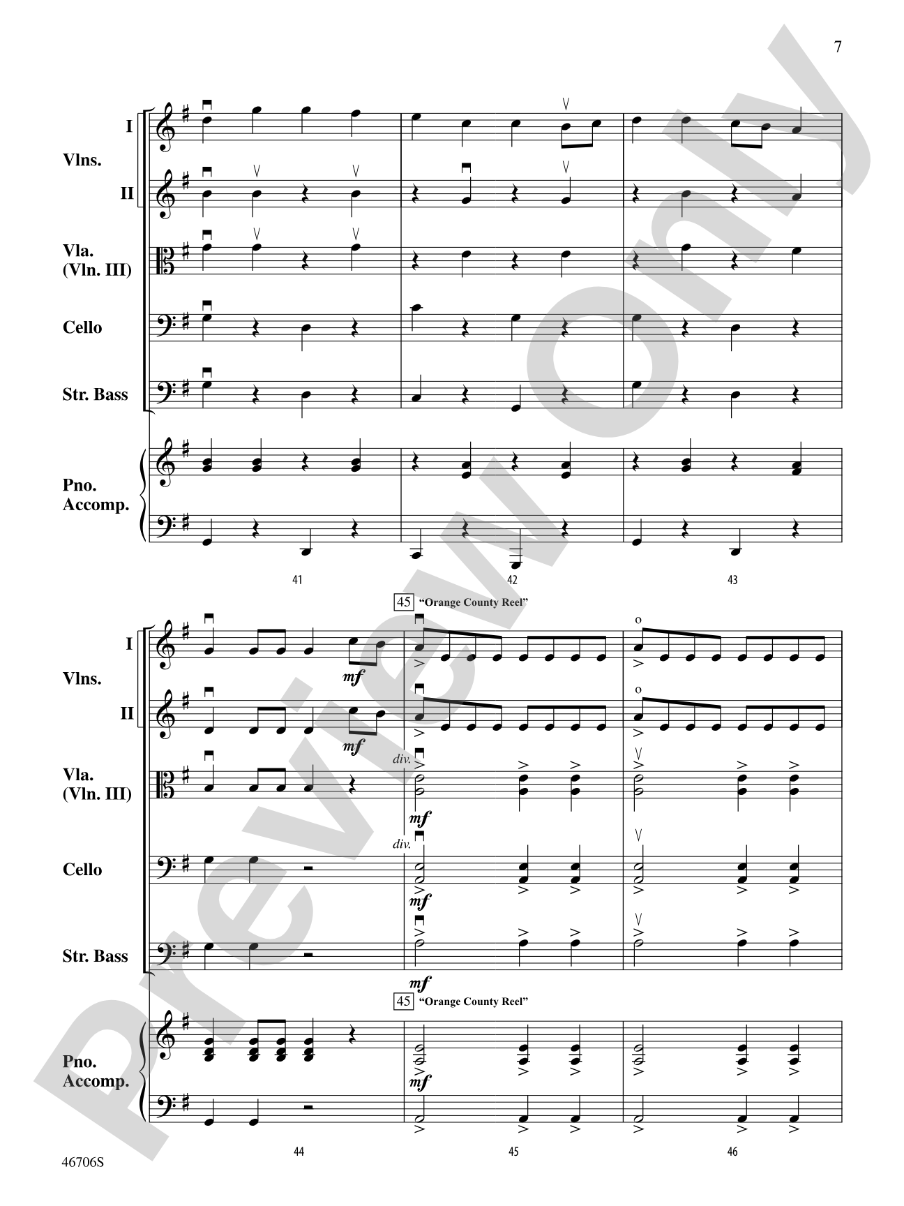 Reel Time: String Orchestra Conductor Score & Parts