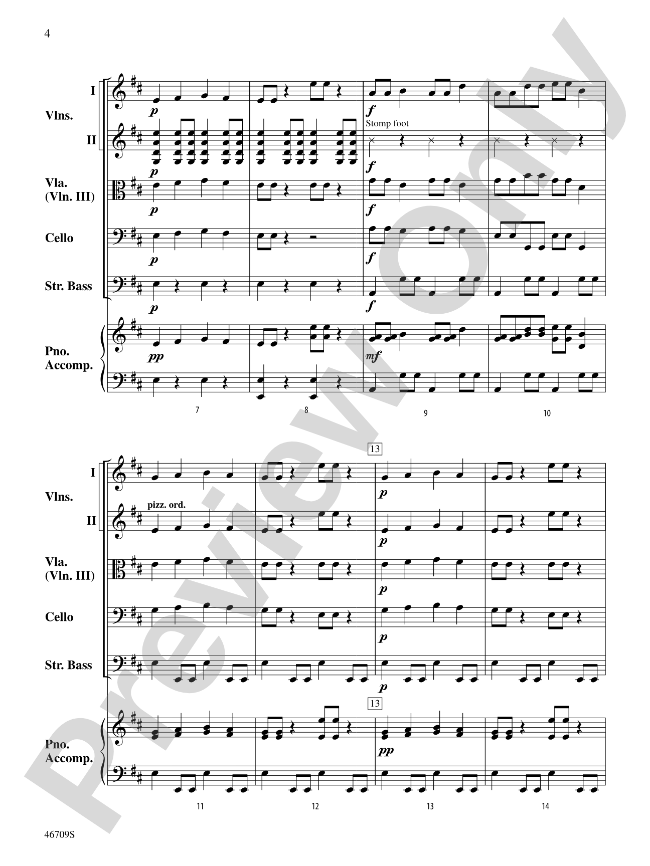 Bottomless Pizz.: String Orchestra Conductor Score & Parts