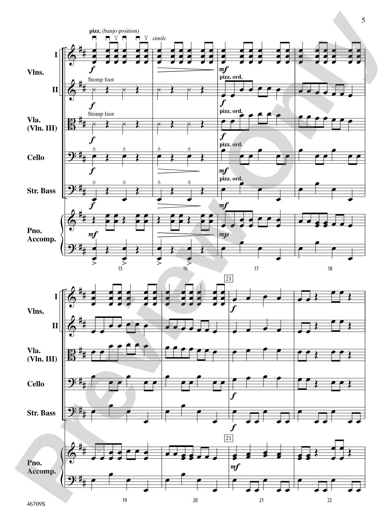 Bottomless Pizz.: String Orchestra Conductor Score & Parts