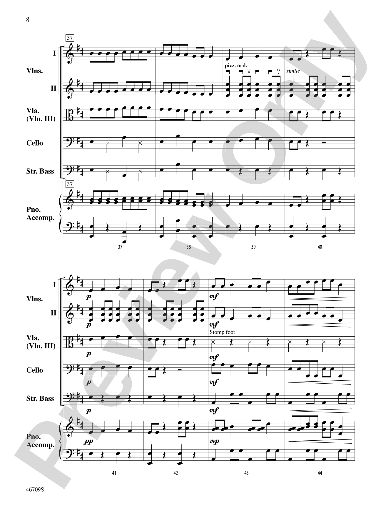 Bottomless Pizz.: String Orchestra Conductor Score & Parts
