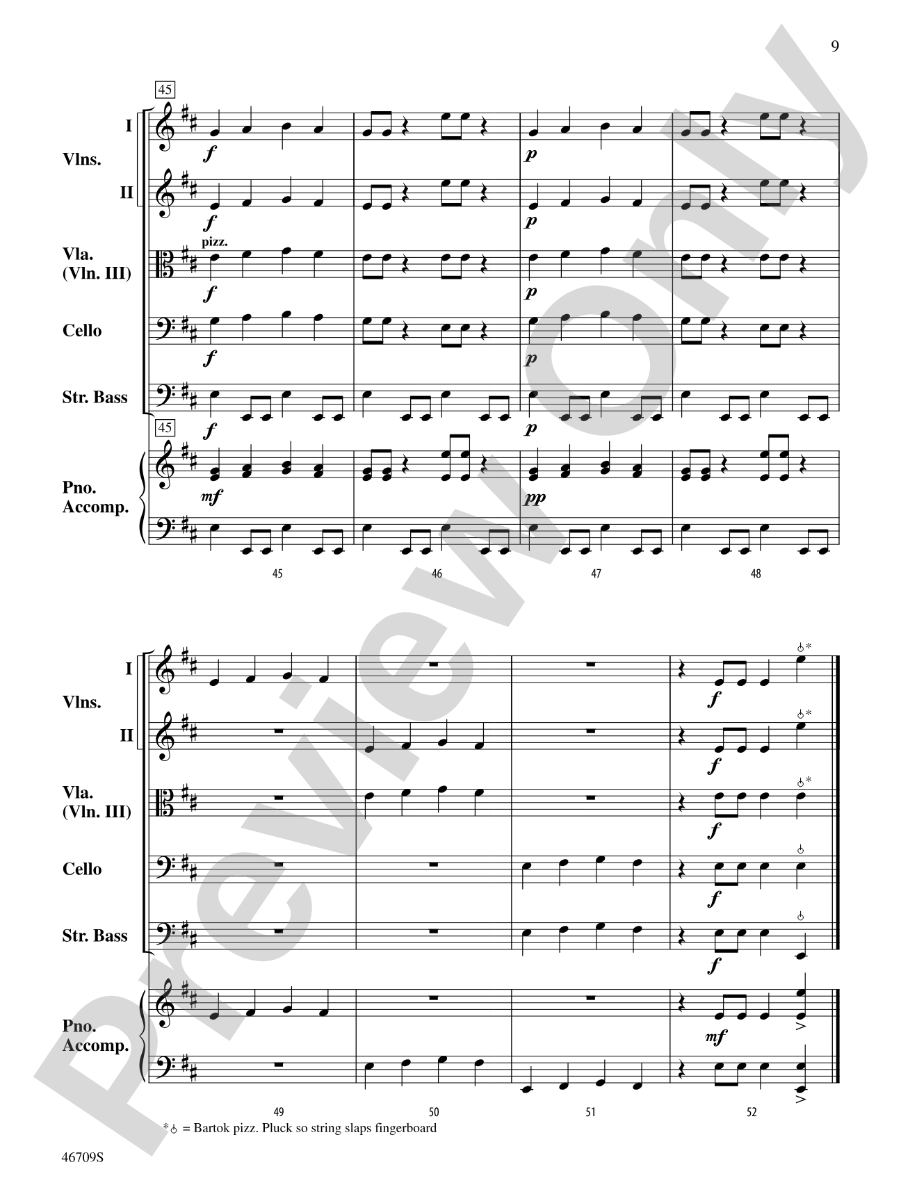 Bottomless Pizz.: String Orchestra Conductor Score & Parts