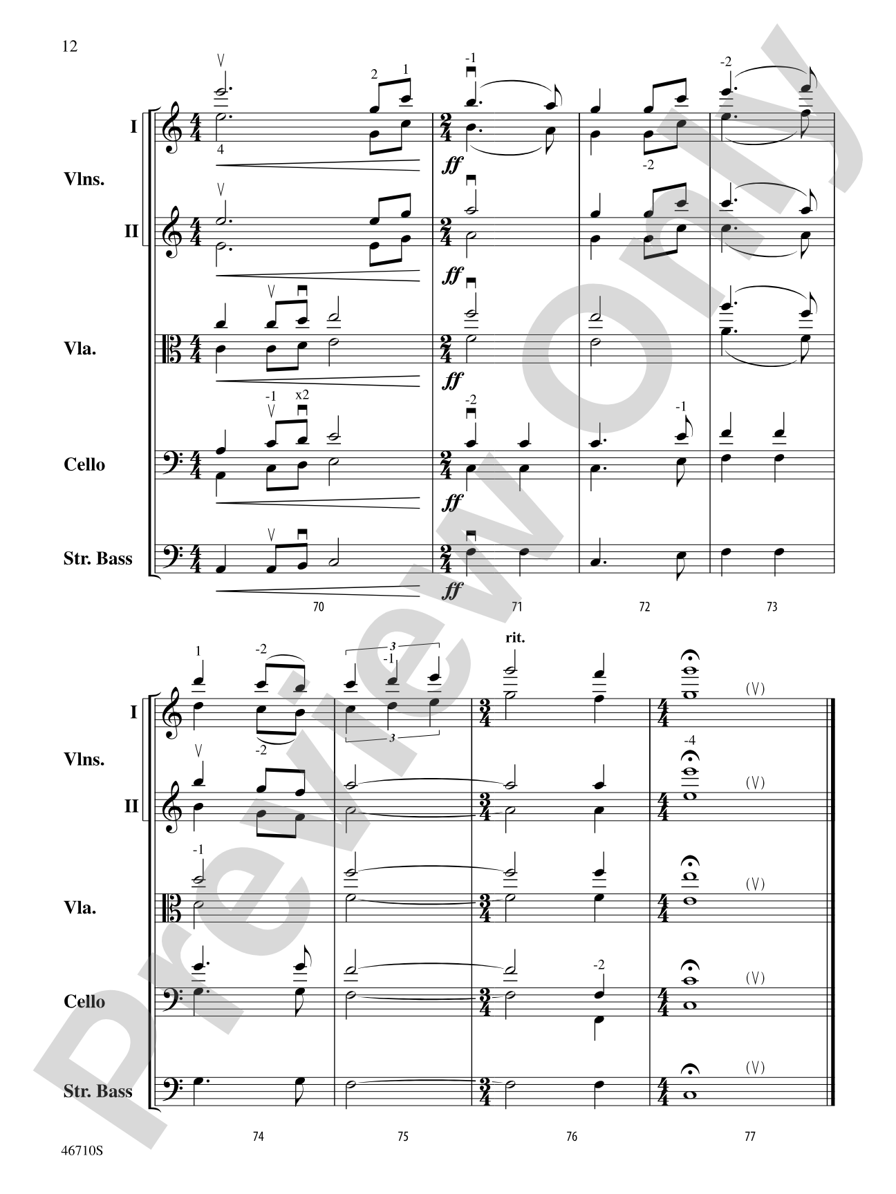 Moment at Angels Landing: String Orchestra Conductor Score & Parts