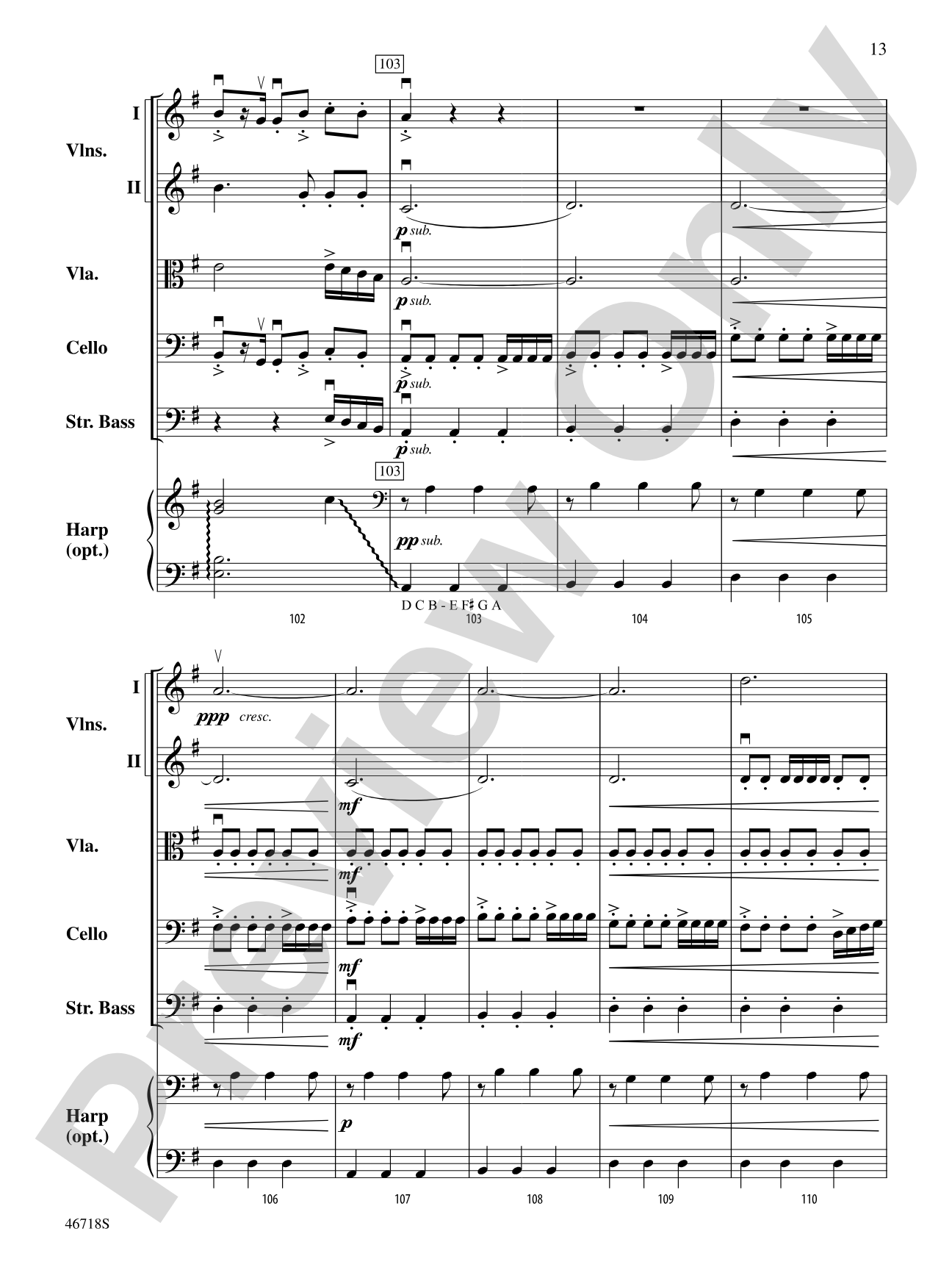 North of the Mountain: Score