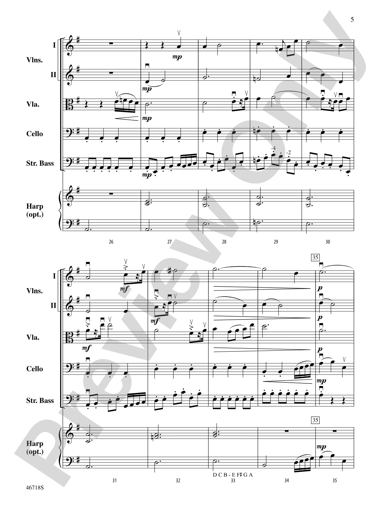 North of the Mountain: Score