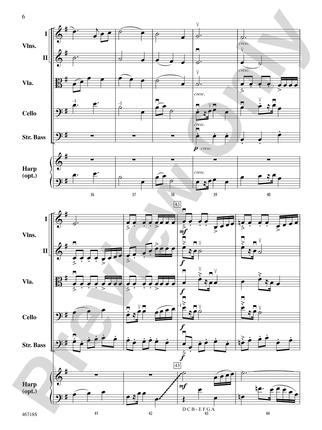 North of the Mountain: Score