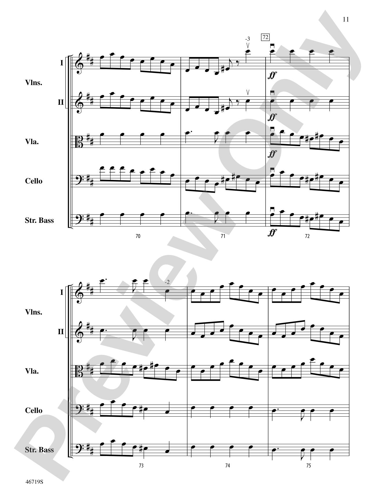 Symphony No. 5: String Orchestra Conductor Score & Parts