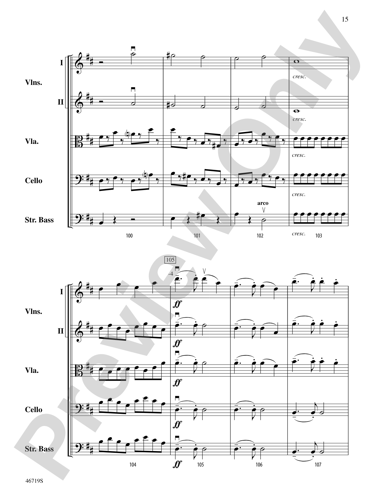 Symphony No. 5: String Orchestra Conductor Score & Parts
