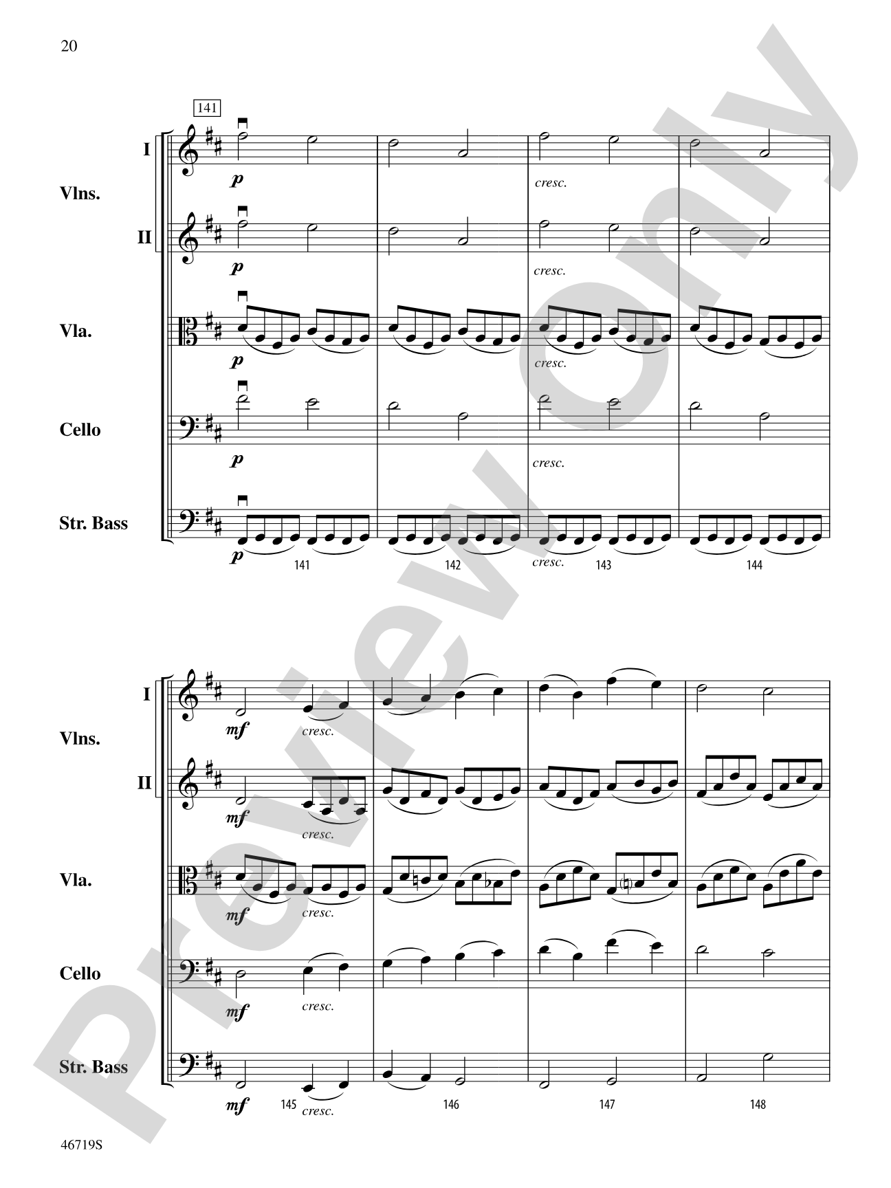 Symphony No. 5: String Orchestra Conductor Score & Parts