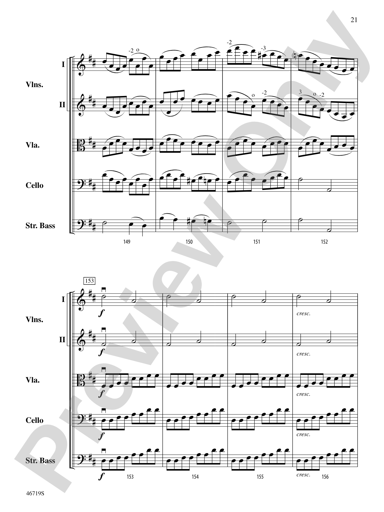 Symphony No. 5: String Orchestra Conductor Score & Parts