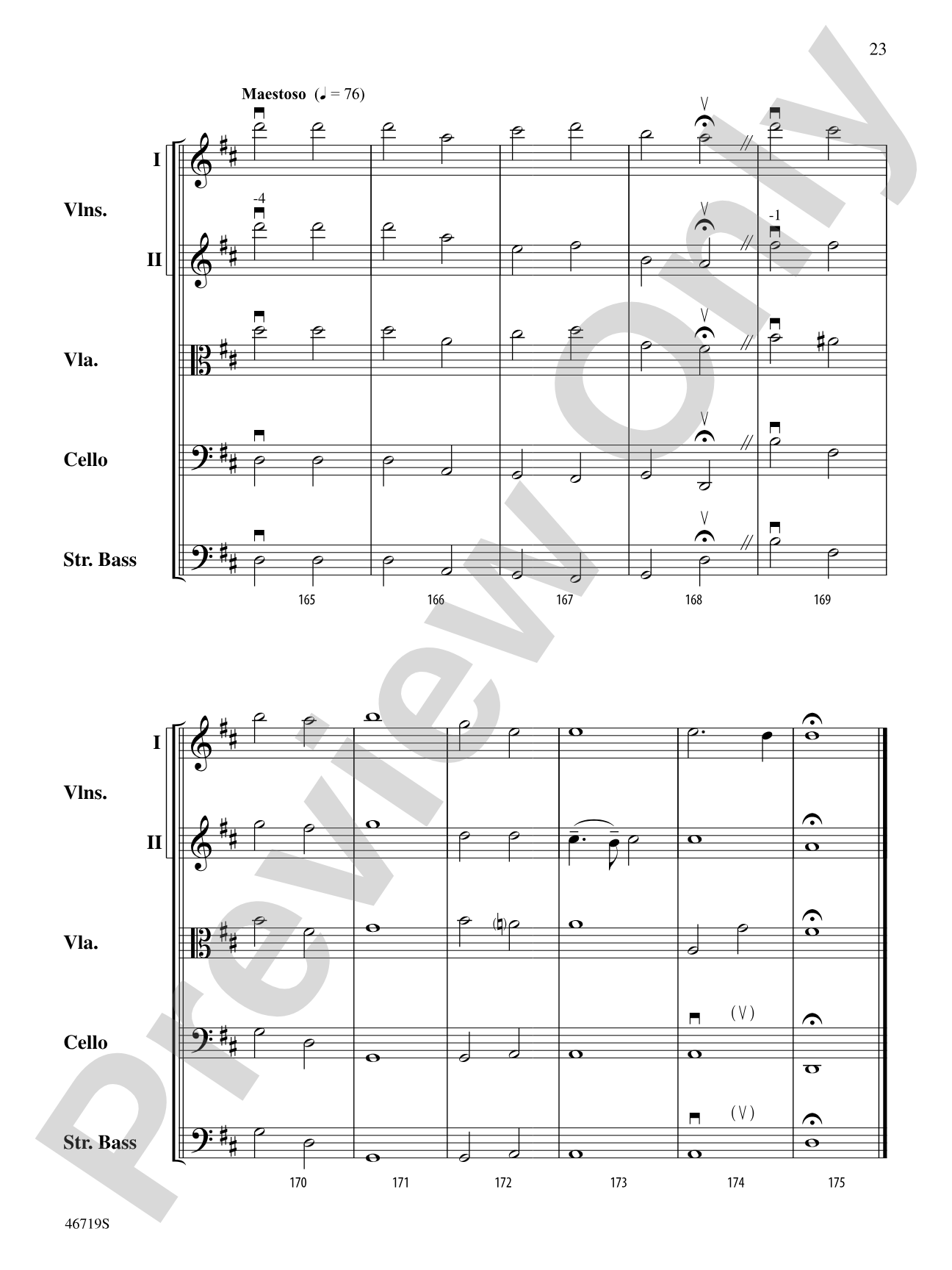 Symphony No. 5: String Orchestra Conductor Score & Parts