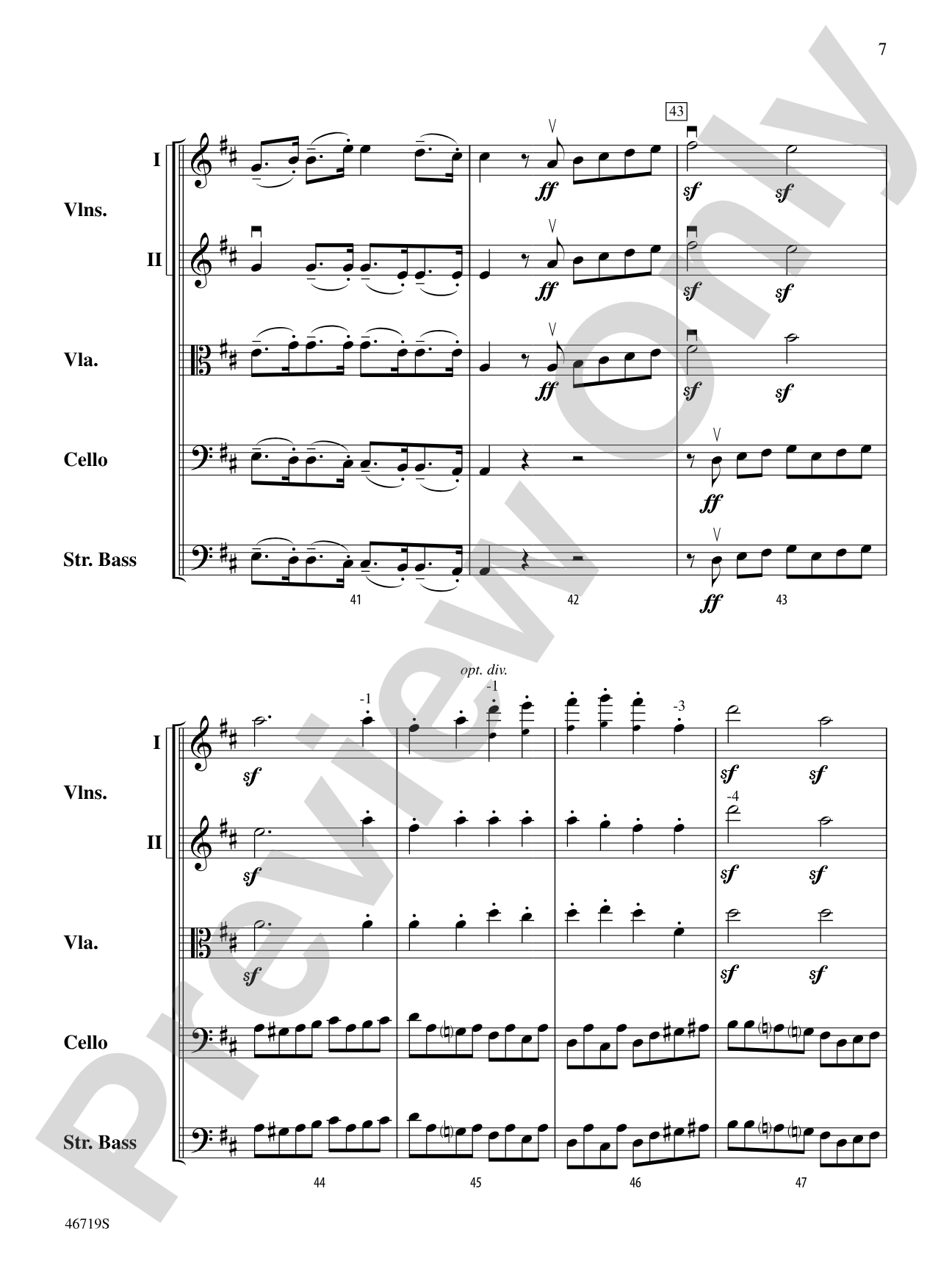 Symphony No. 5: String Orchestra Conductor Score & Parts