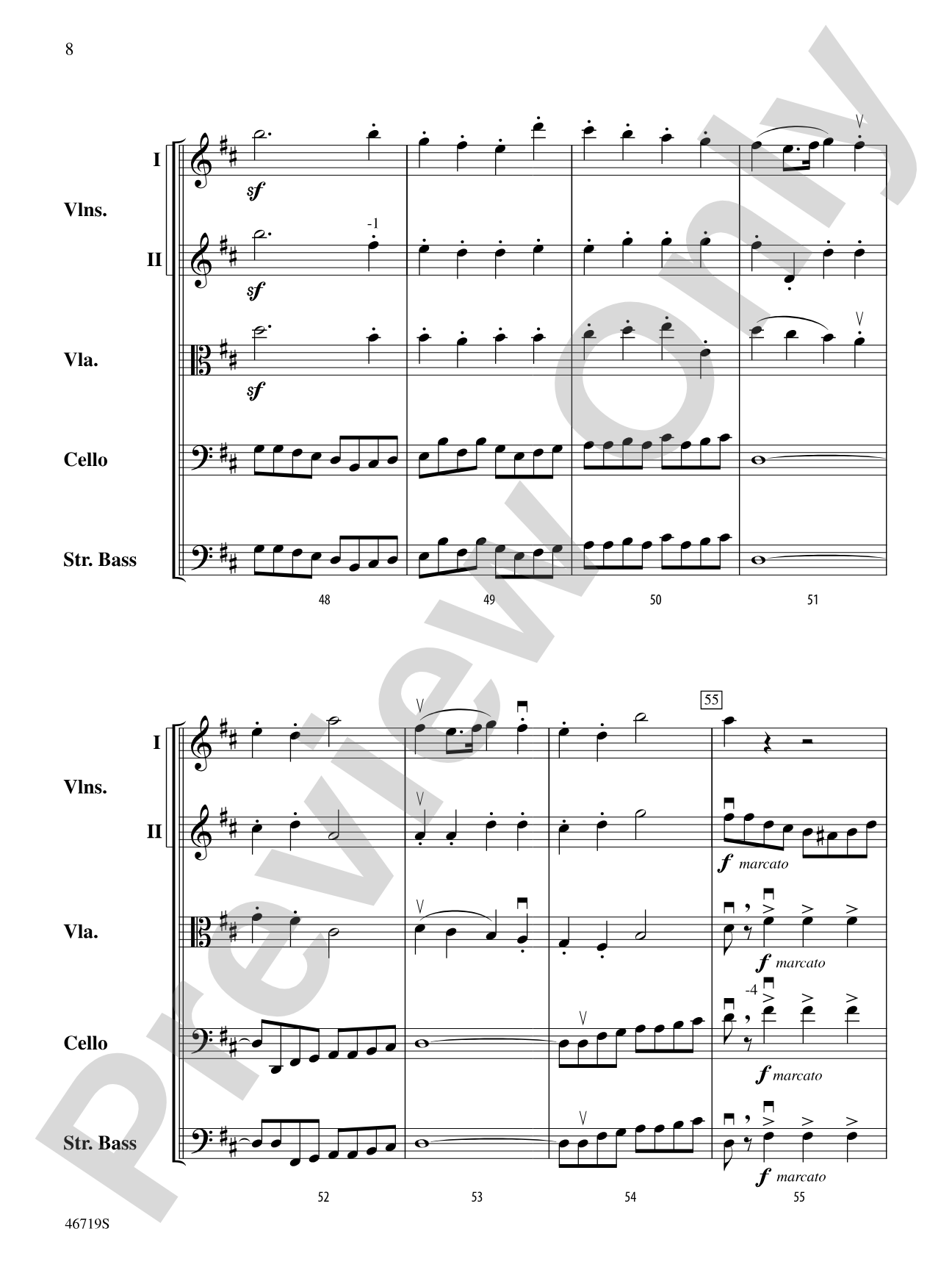 Symphony No. 5: String Orchestra Conductor Score & Parts