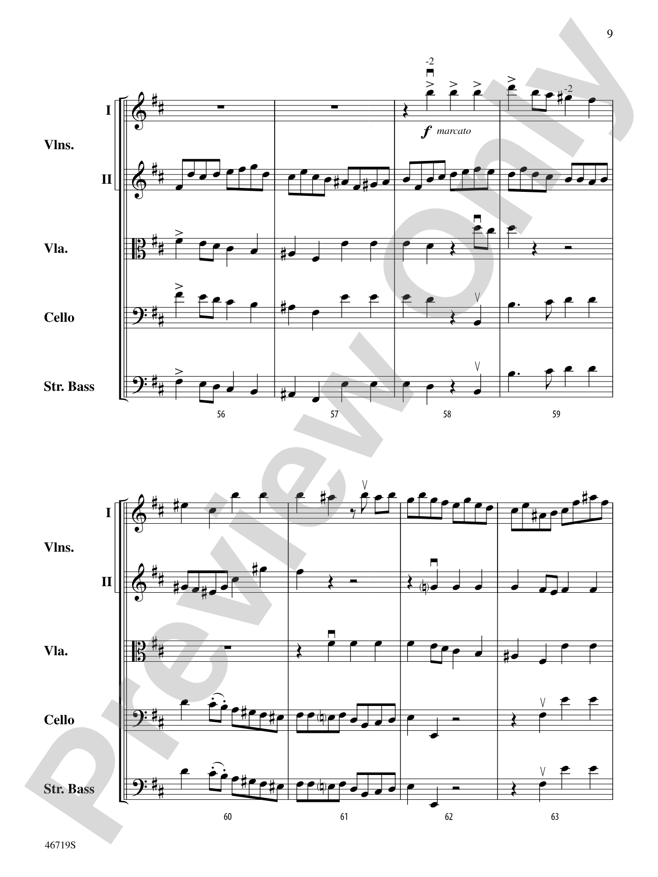 Symphony No. 5: String Orchestra Conductor Score & Parts