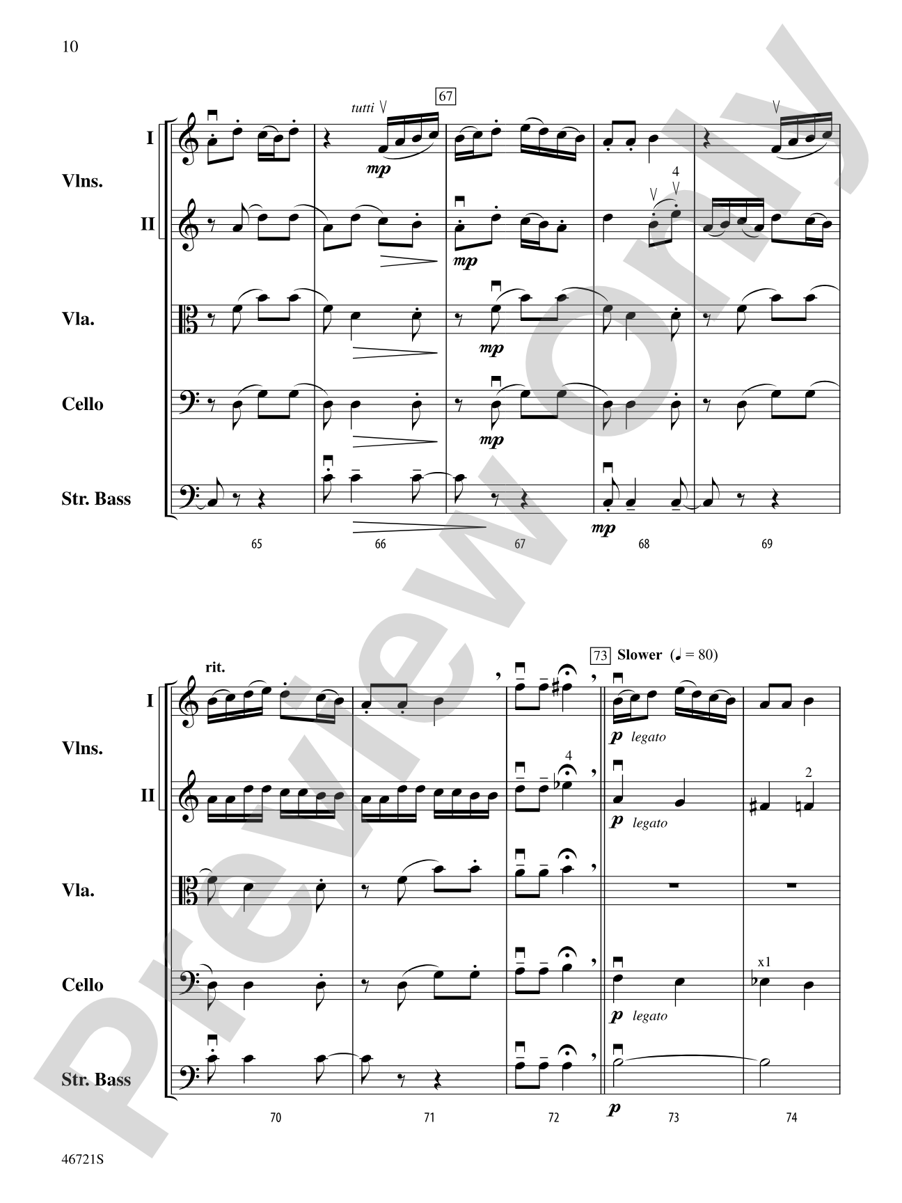 Petrushka: String Orchestra Conductor Score & Parts