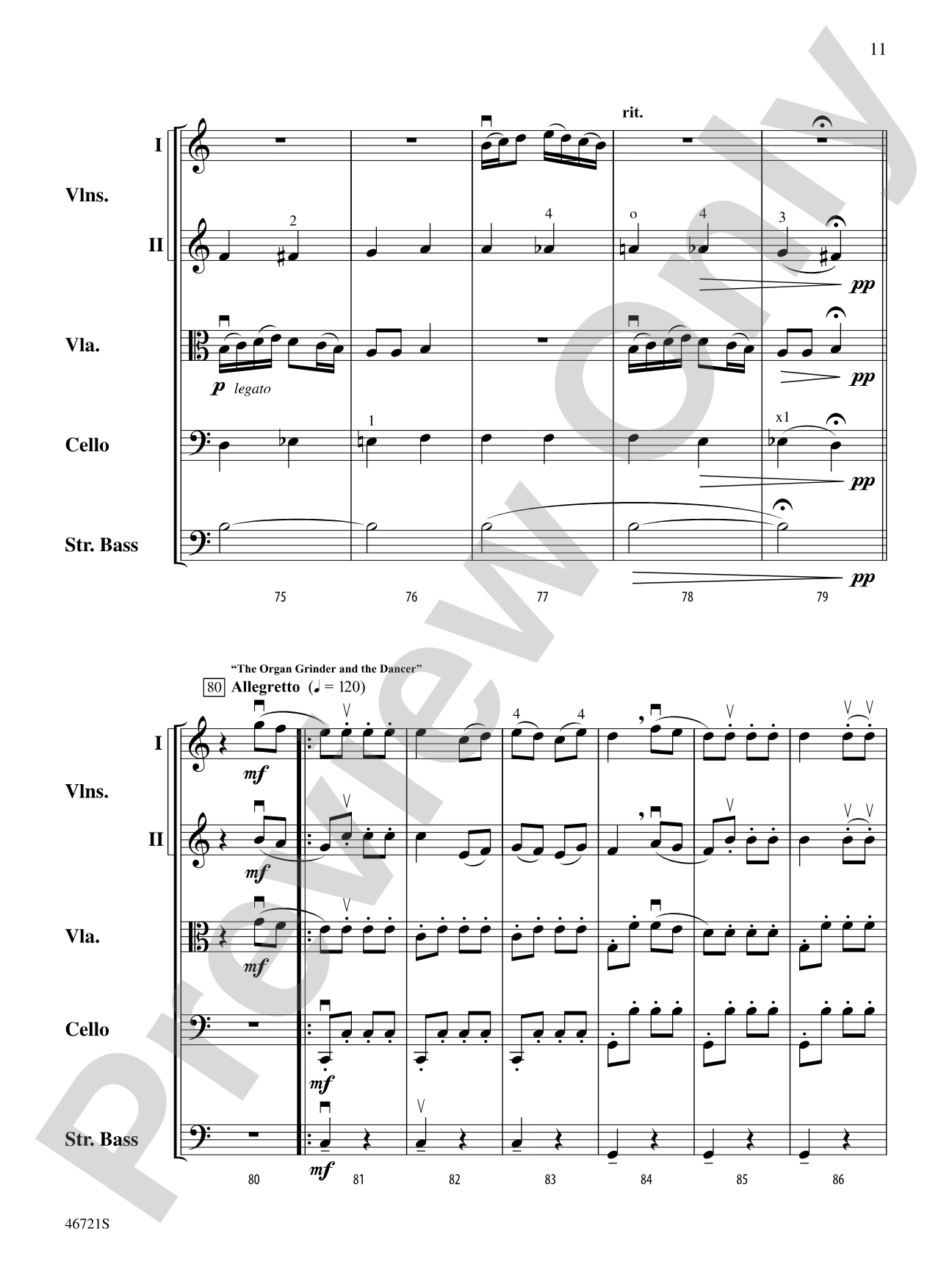Petrushka: String Orchestra Conductor Score & Parts