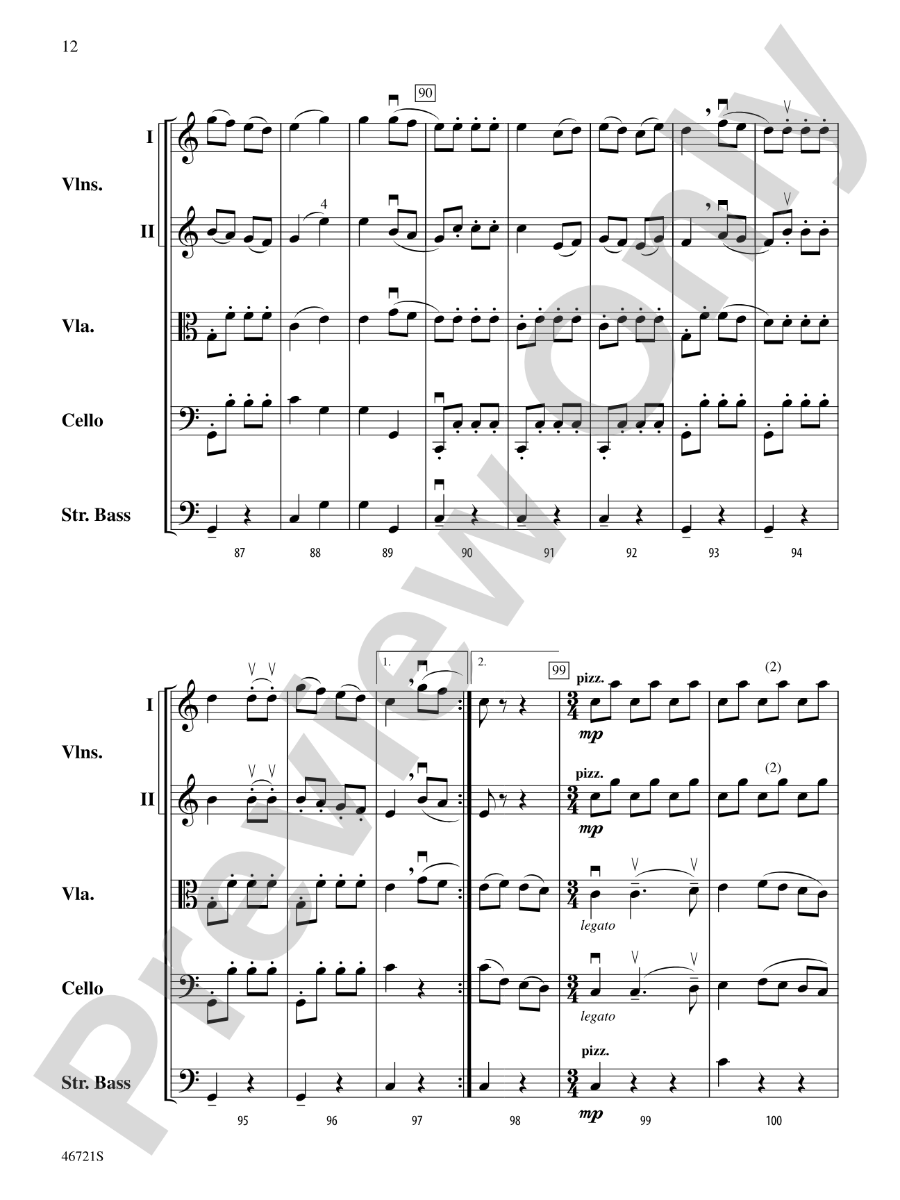 Petrushka: String Orchestra Conductor Score & Parts