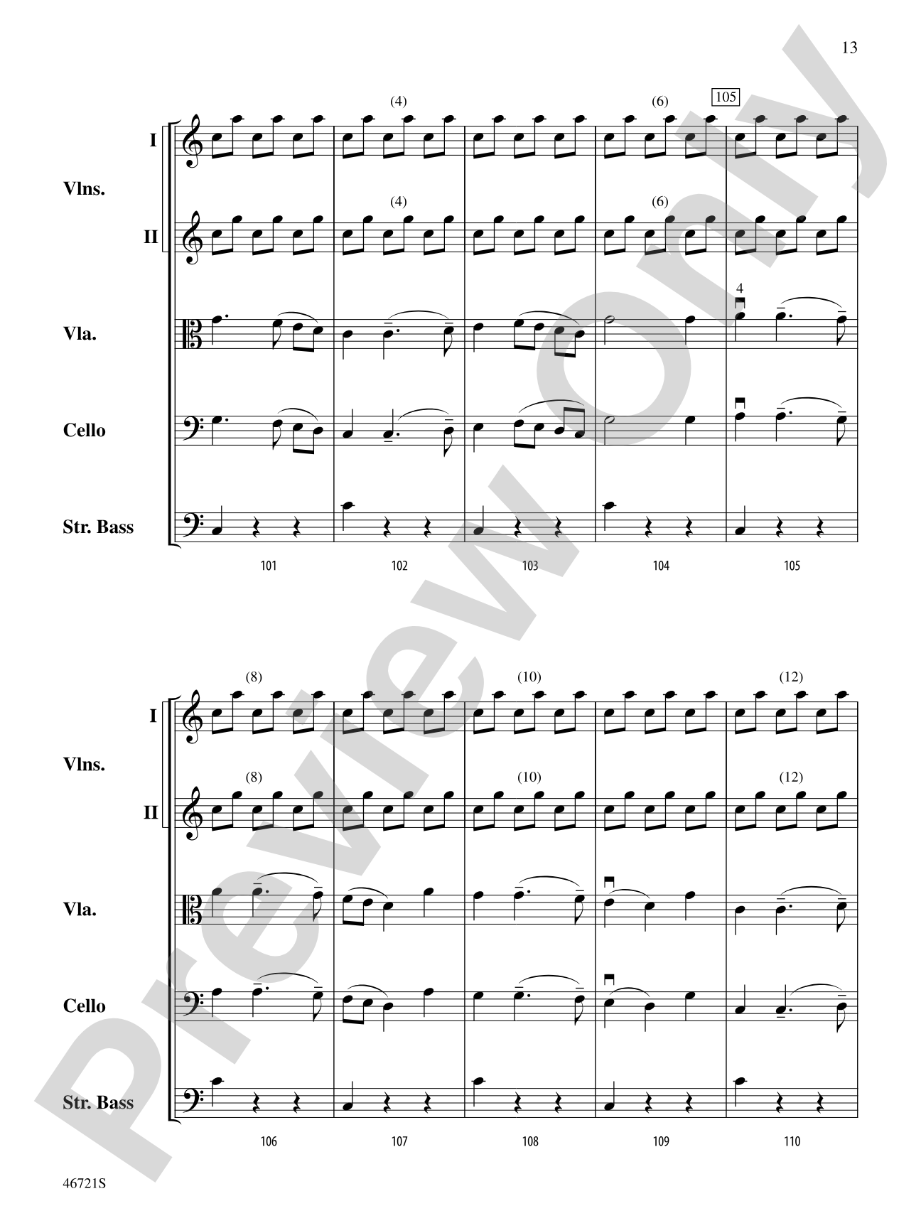 Petrushka: String Orchestra Conductor Score & Parts