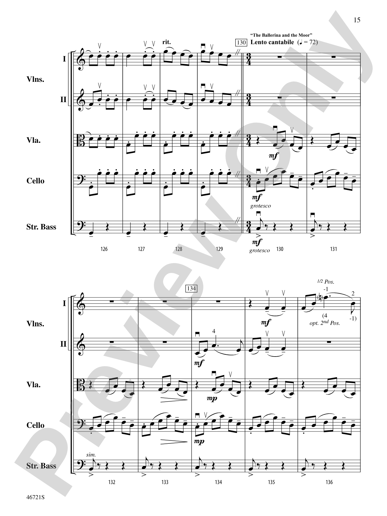 Petrushka: String Orchestra Conductor Score & Parts