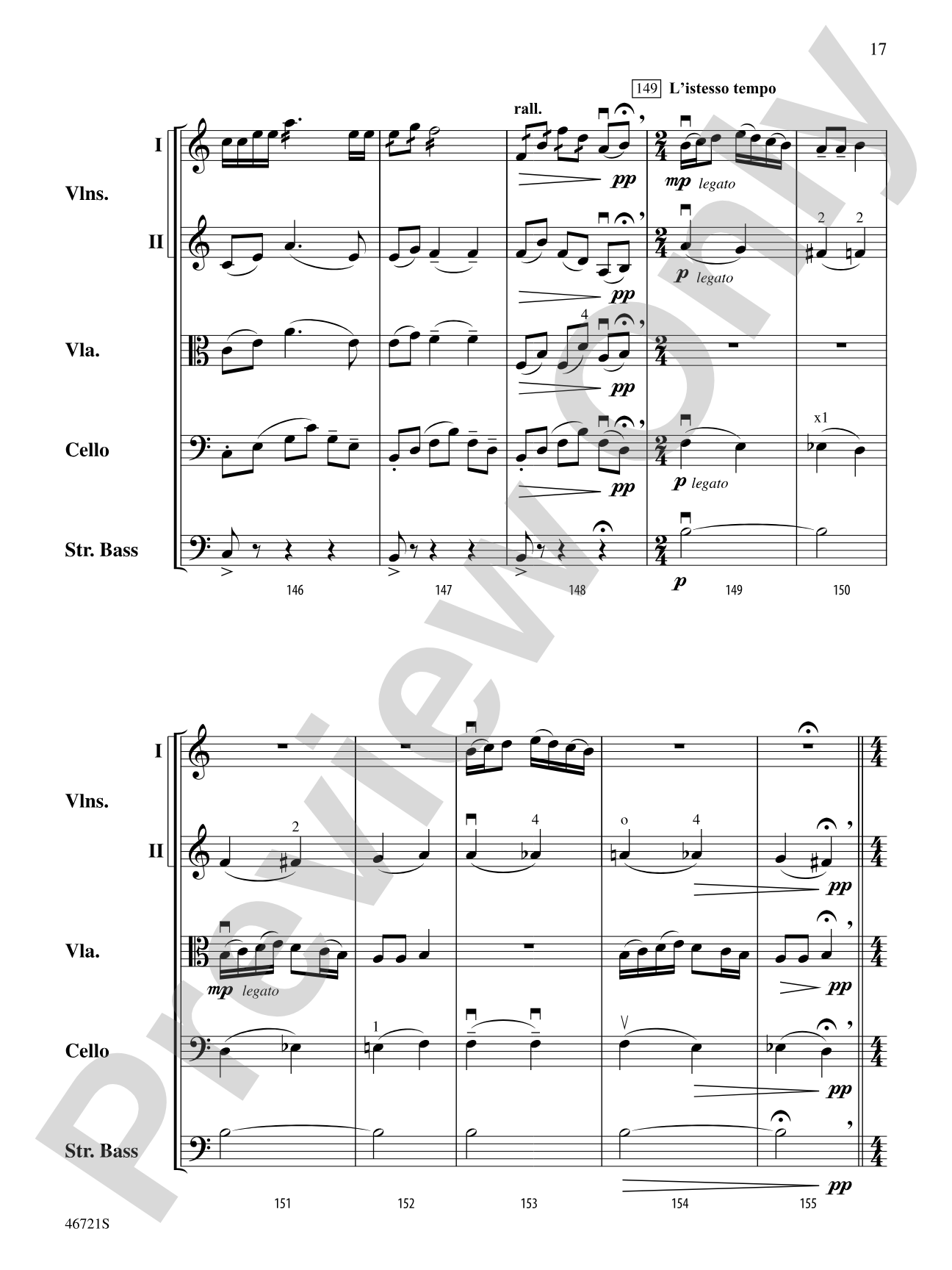 Petrushka: String Orchestra Conductor Score & Parts