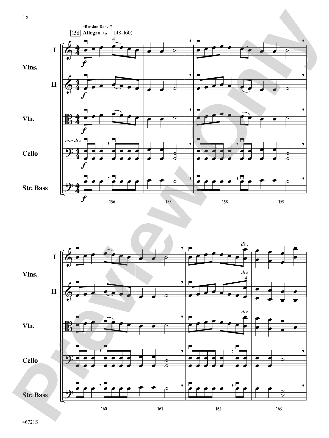 Petrushka: String Orchestra Conductor Score & Parts